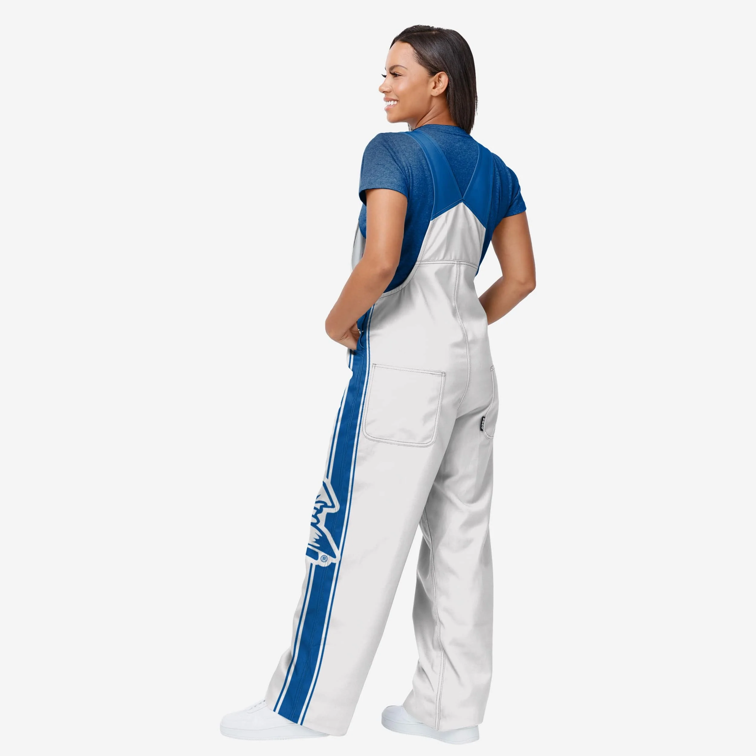 Duke Blue Devils Womens Big Logo Bib Overalls - Image 2