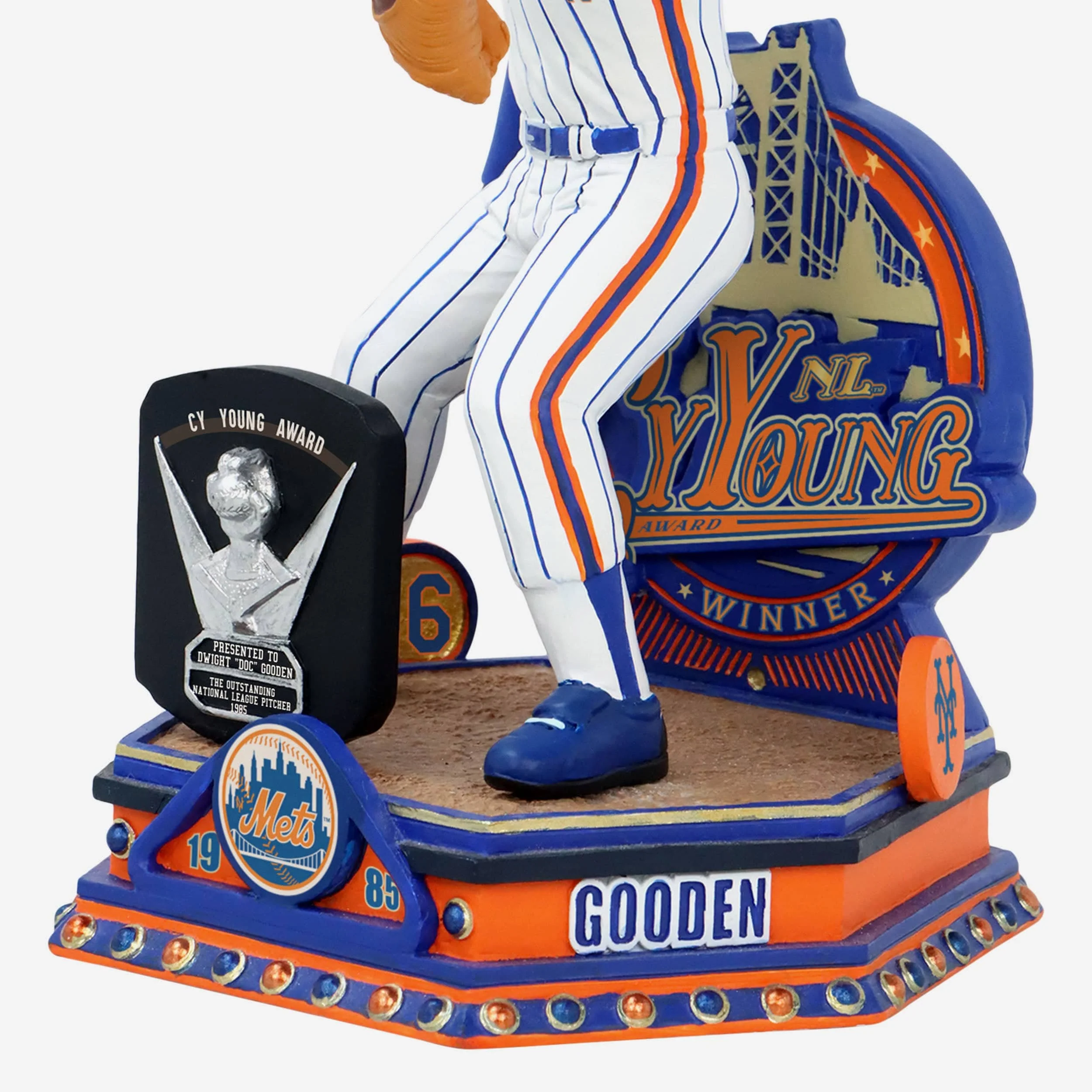 Dwight Gooden New York Mets 1985 NL Cy Young Bobblehead - Image 3