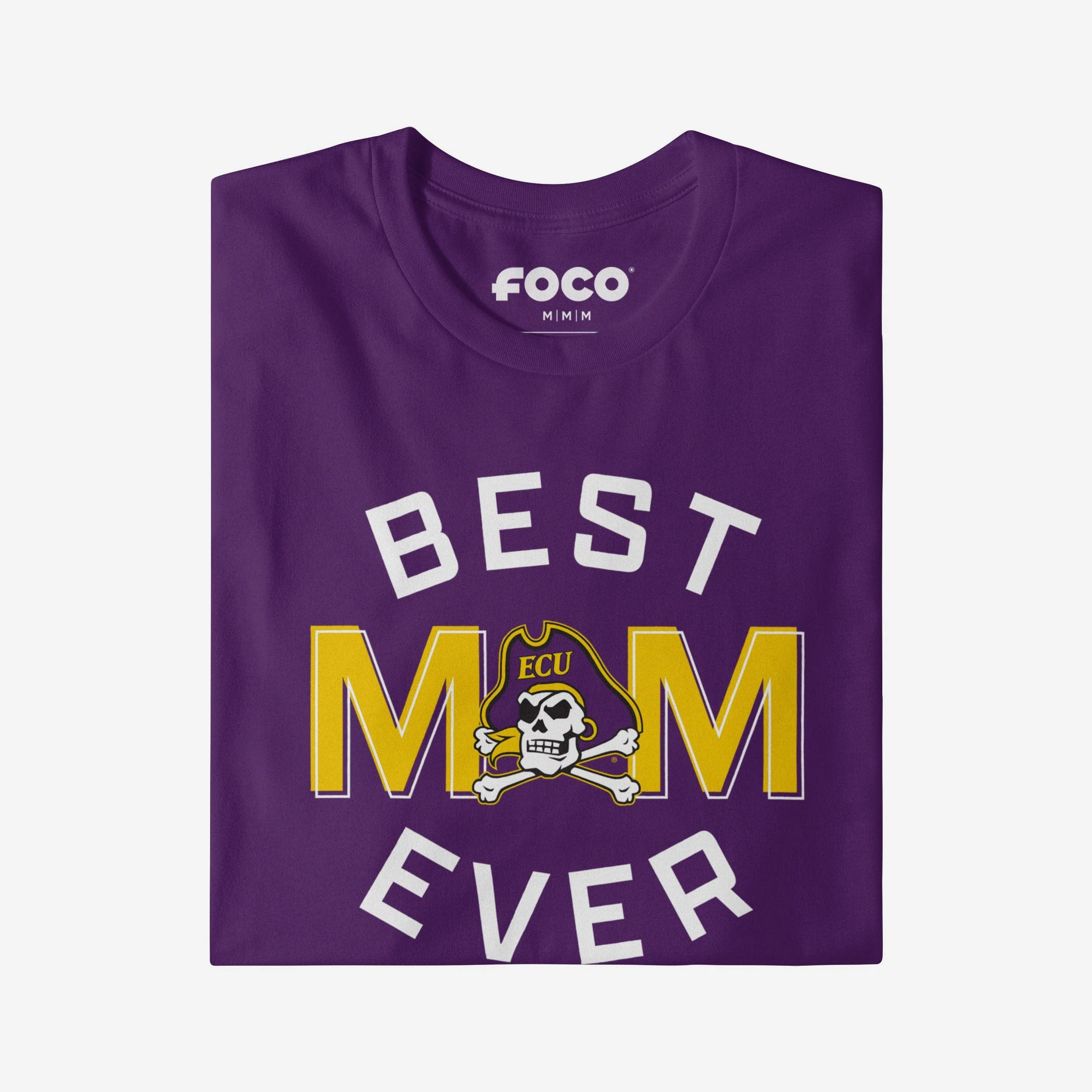 East Carolina Pirates Best Mom Ever Arched T-Shirt - Image 3