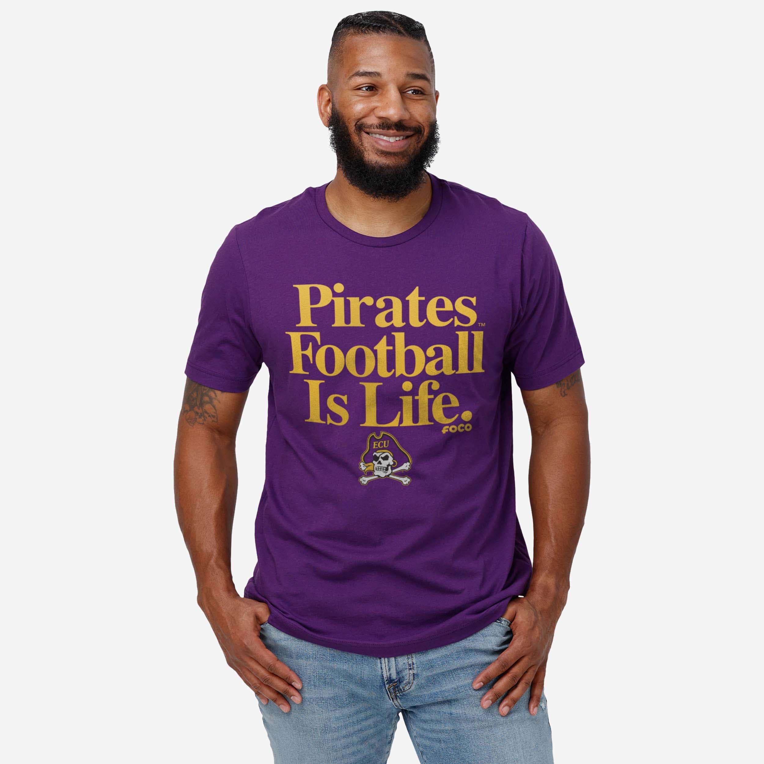 East Carolina Pirates Football is Life T-Shirt - Image 2