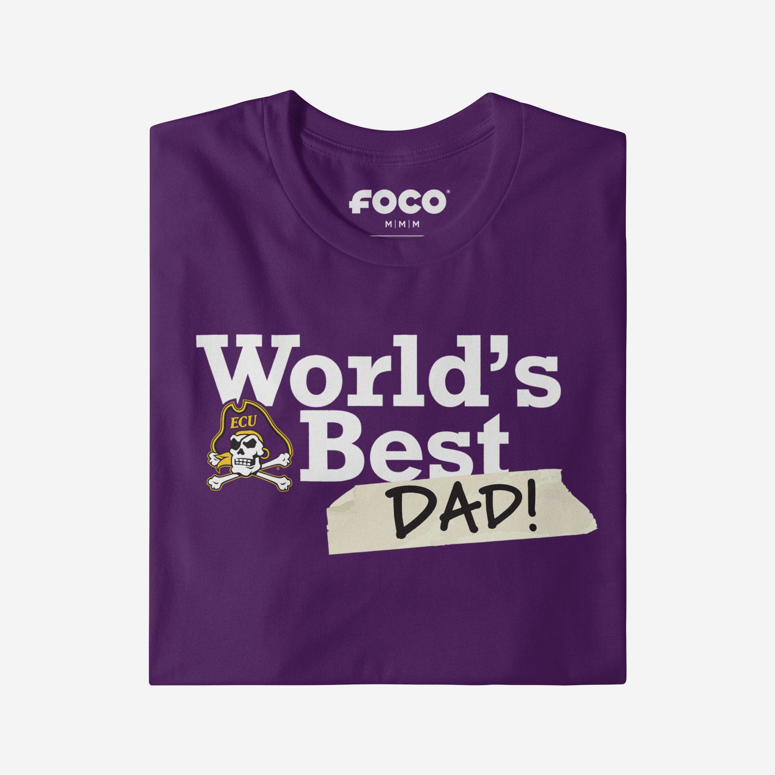 East Carolina Pirates World's Best Dad T-Shirt - Image 3