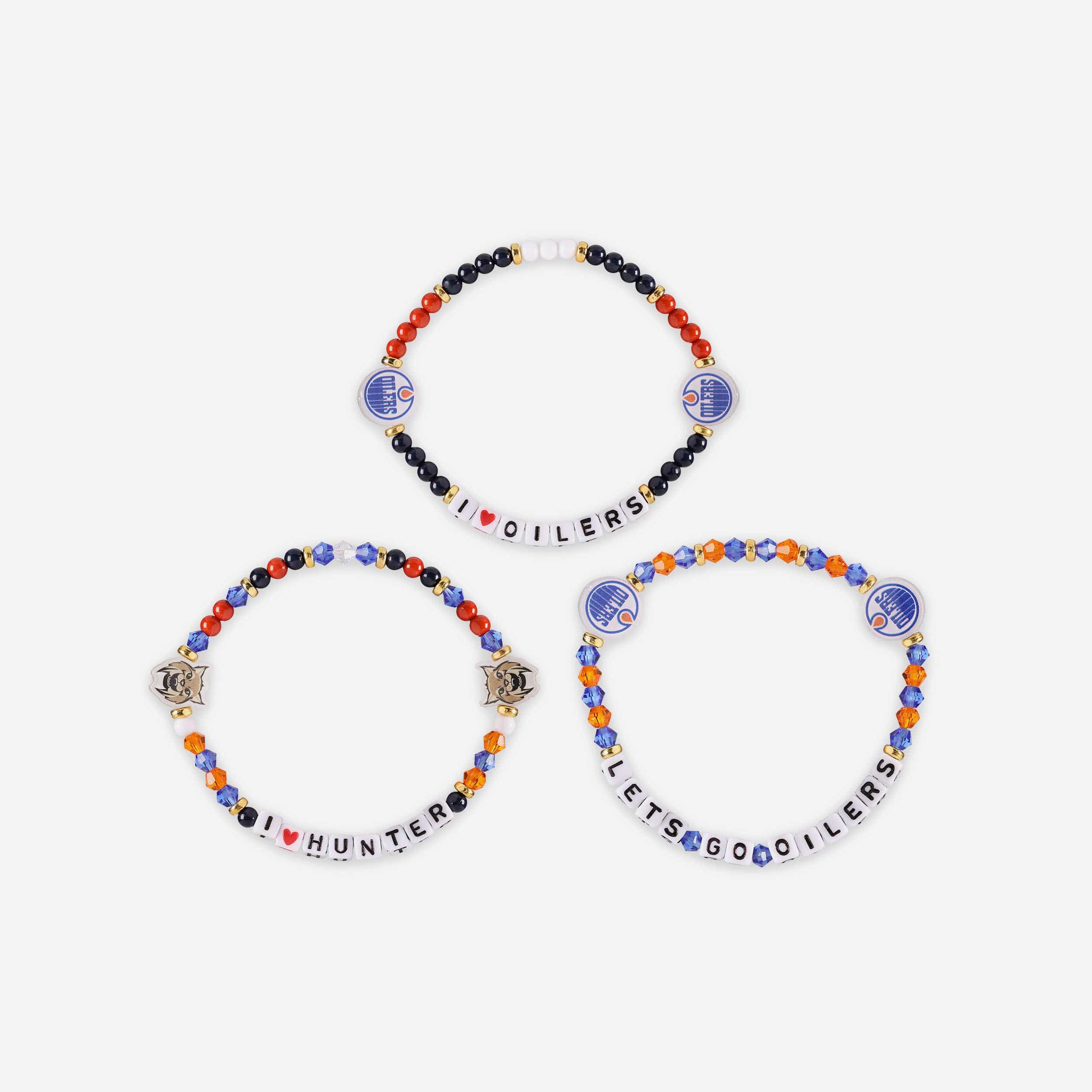 Edmonton Oilers 3 Pack Friendship Bracelet - Image 3
