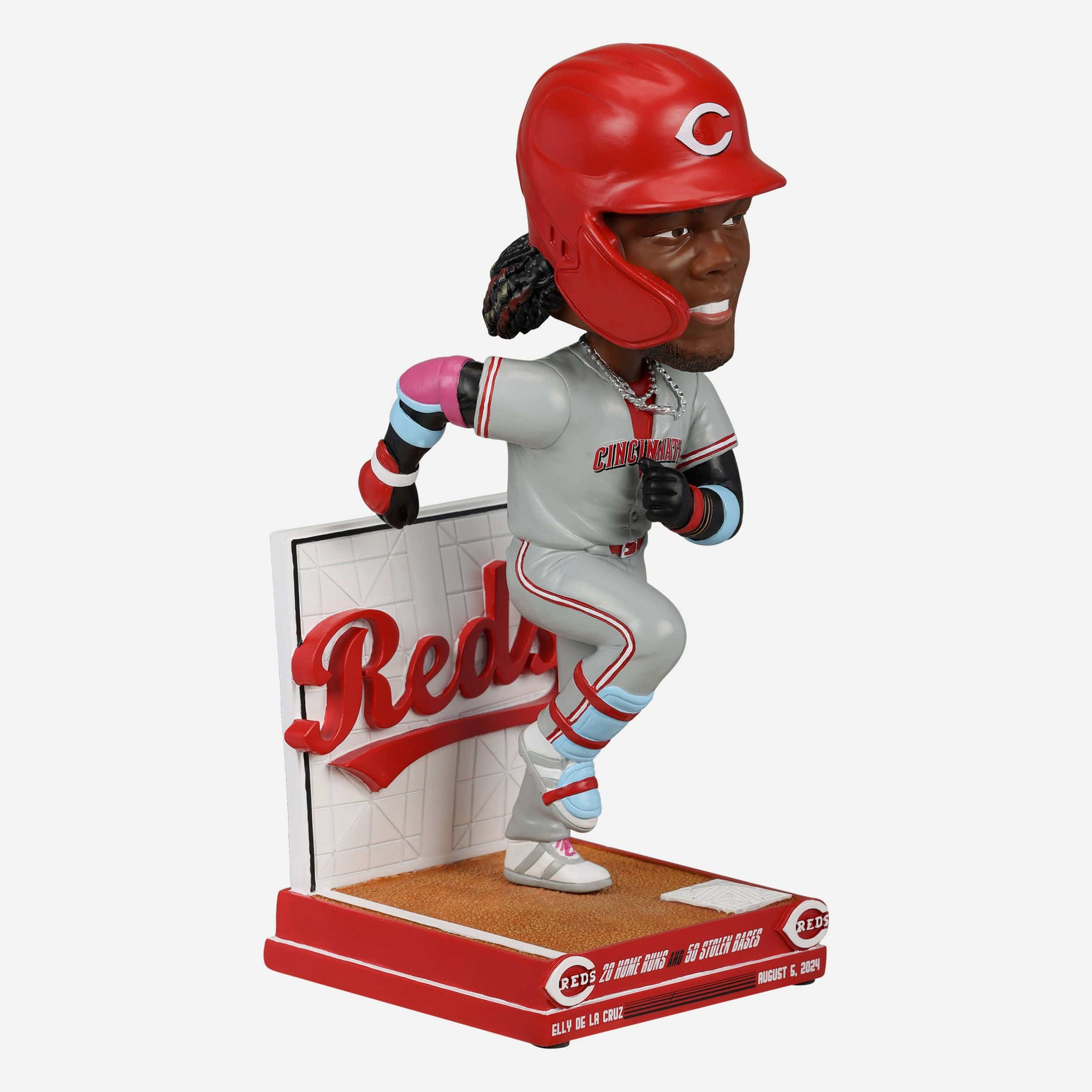 Elly De La Cruz Cincinnati Reds 20 Home Runs & 50 Stolen Bases Bobblehead - Image 4