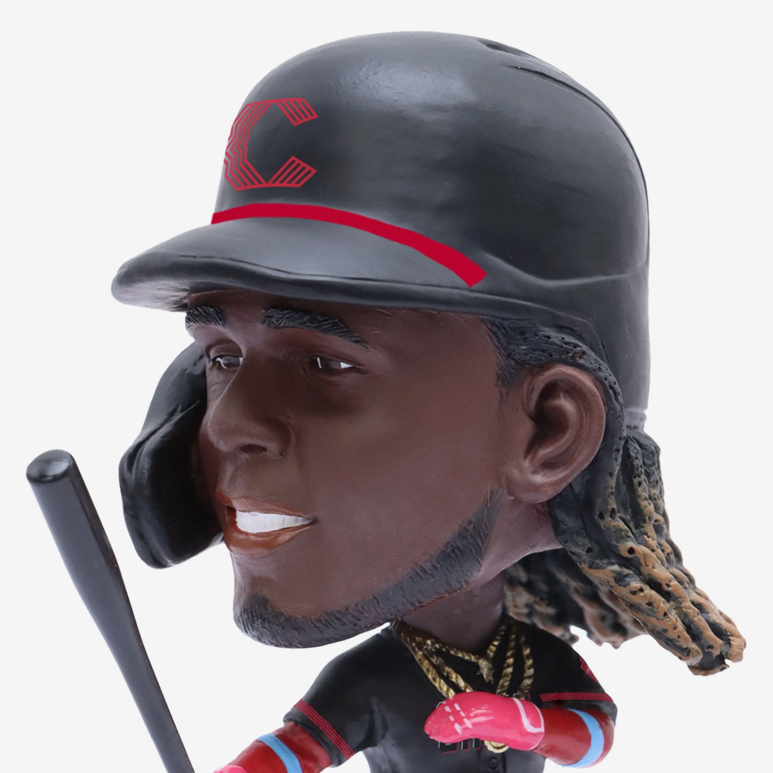 Elly De La Cruz Cincinnati Reds 2023 City Connect Field Stripe Mini Bighead Bobblehead - Image 2