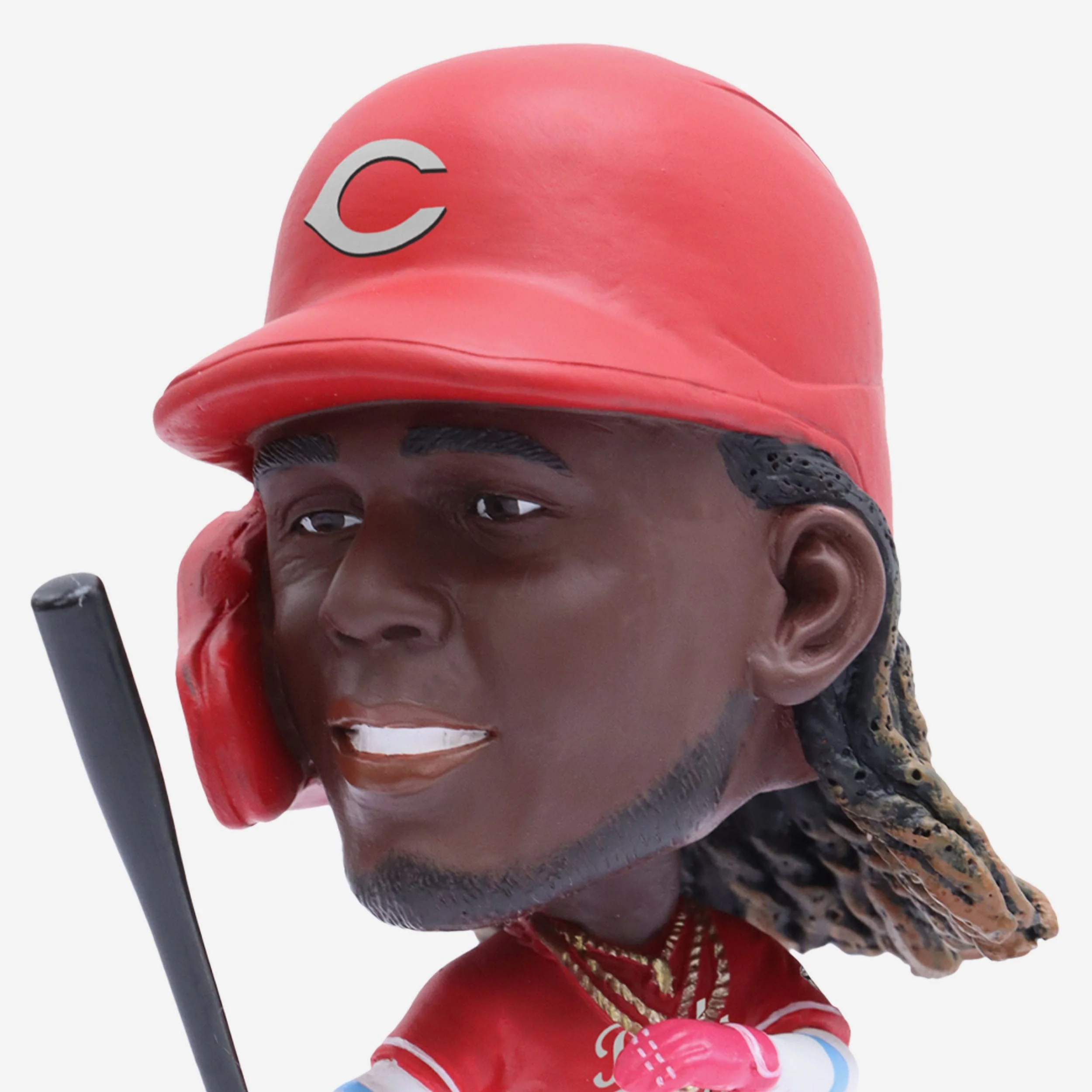 Elly De La Cruz Cincinnati Reds Alternate Uniform Field Stripe Mini Bighead Bobblehead - Image 2