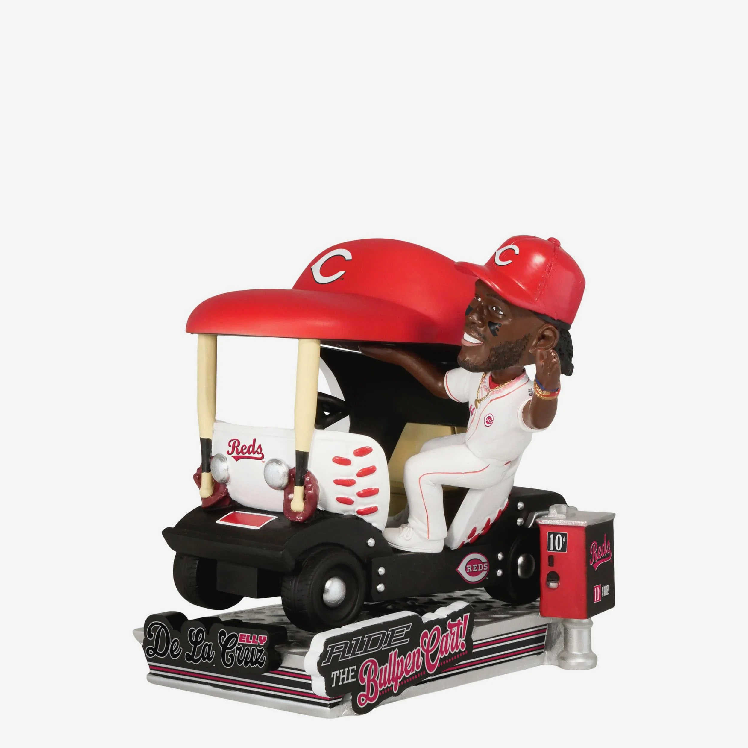 Elly De La Cruz Cincinnati Reds Bullpen Cart Bobblehead - Image 4