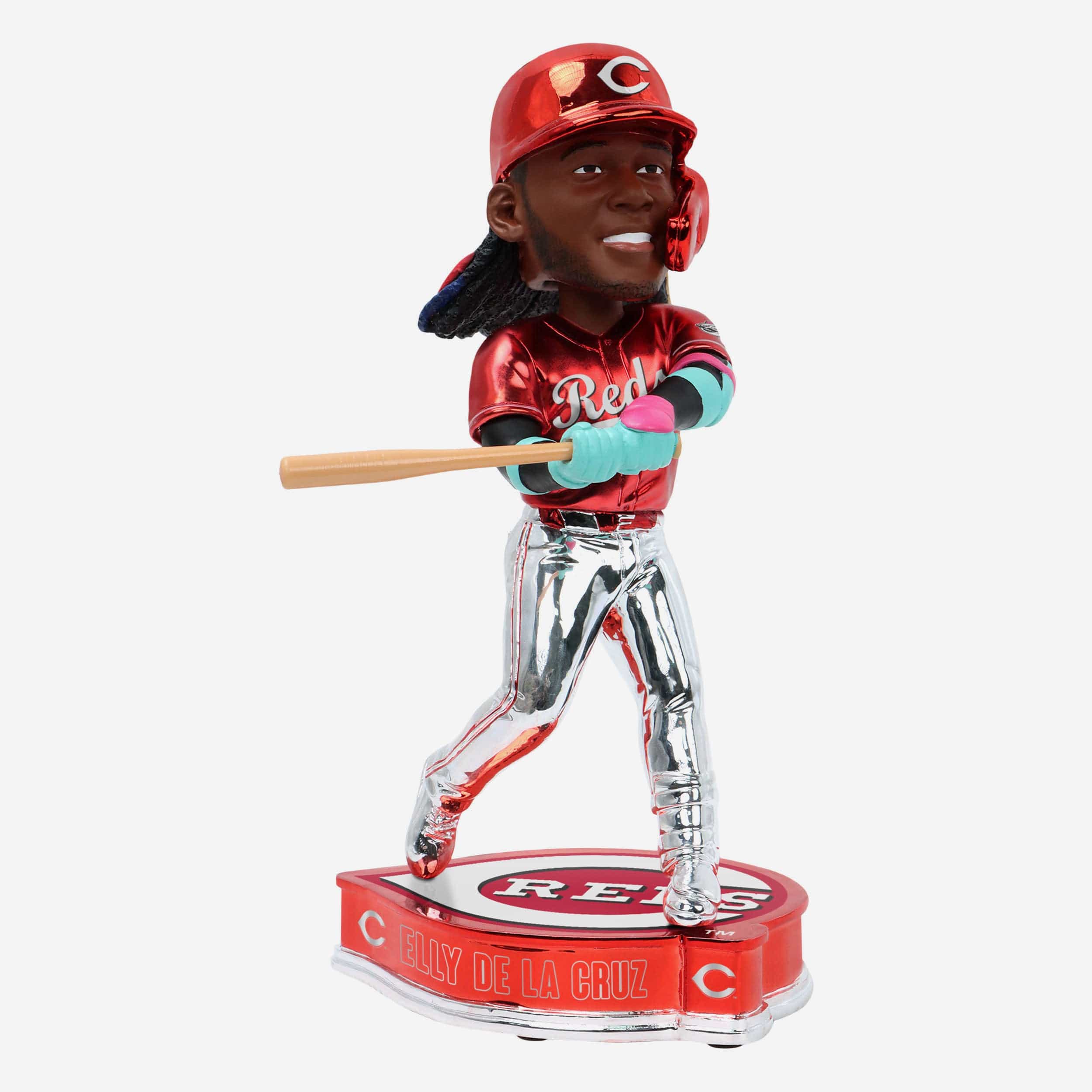 Elly De La Cruz Cincinnati Reds Electroplated Bobblehead - Image 4