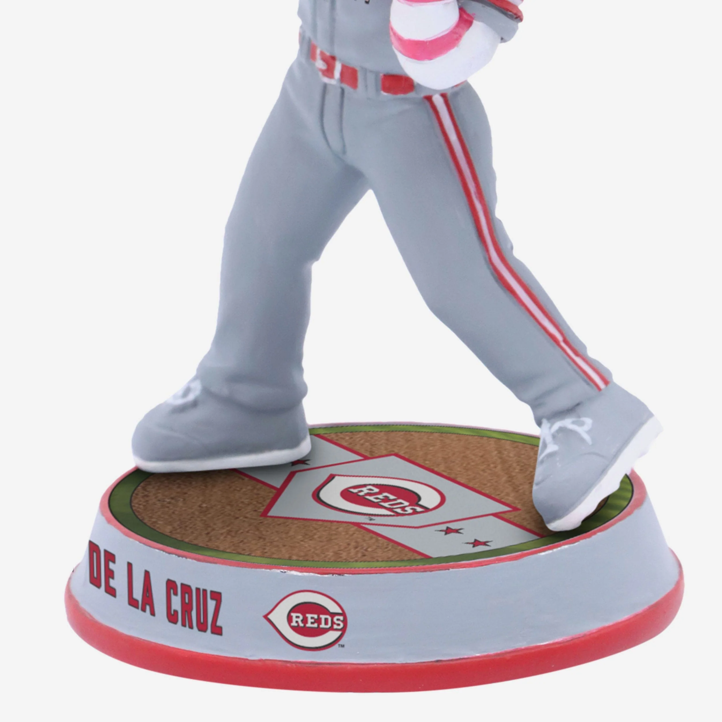 Elly De La Cruz Cincinnati Reds Field Stripe Away Uniform Mini Bighead Bobblehead - Image 3