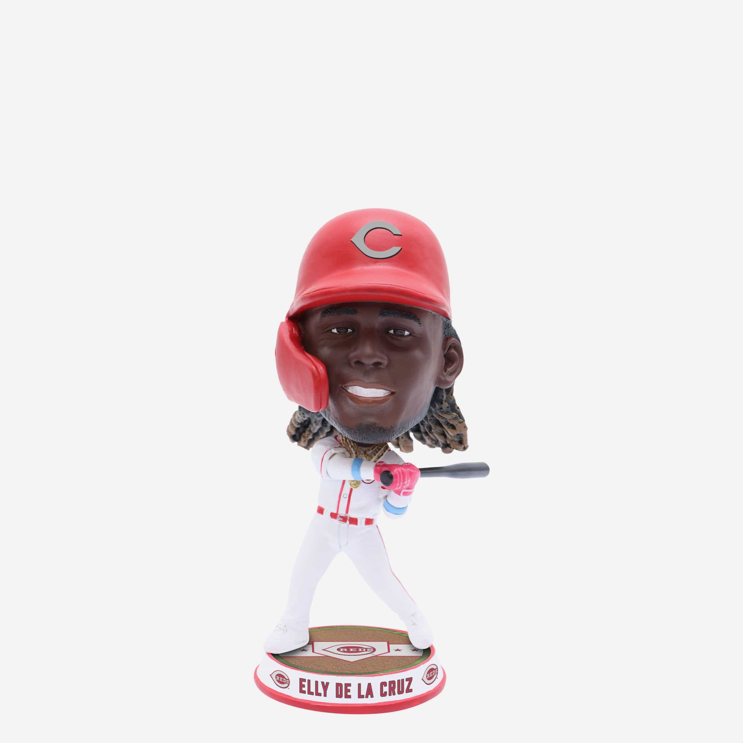 Elly De La Cruz Cincinnati Reds Field Stripe Mini Bighead Bobblehead