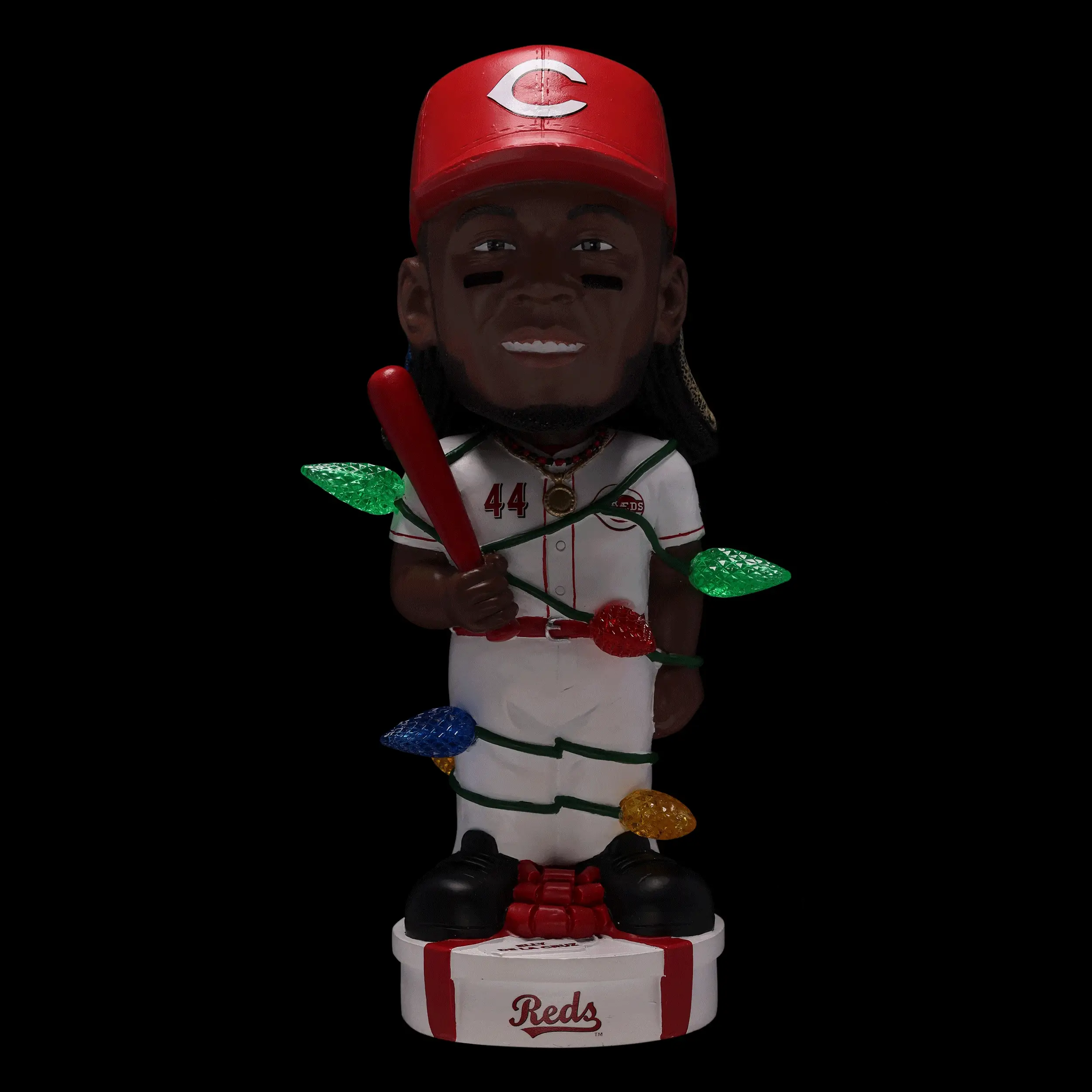 Elly De La Cruz Cincinnati Reds Holiday Lights Bobblehead - Image 2