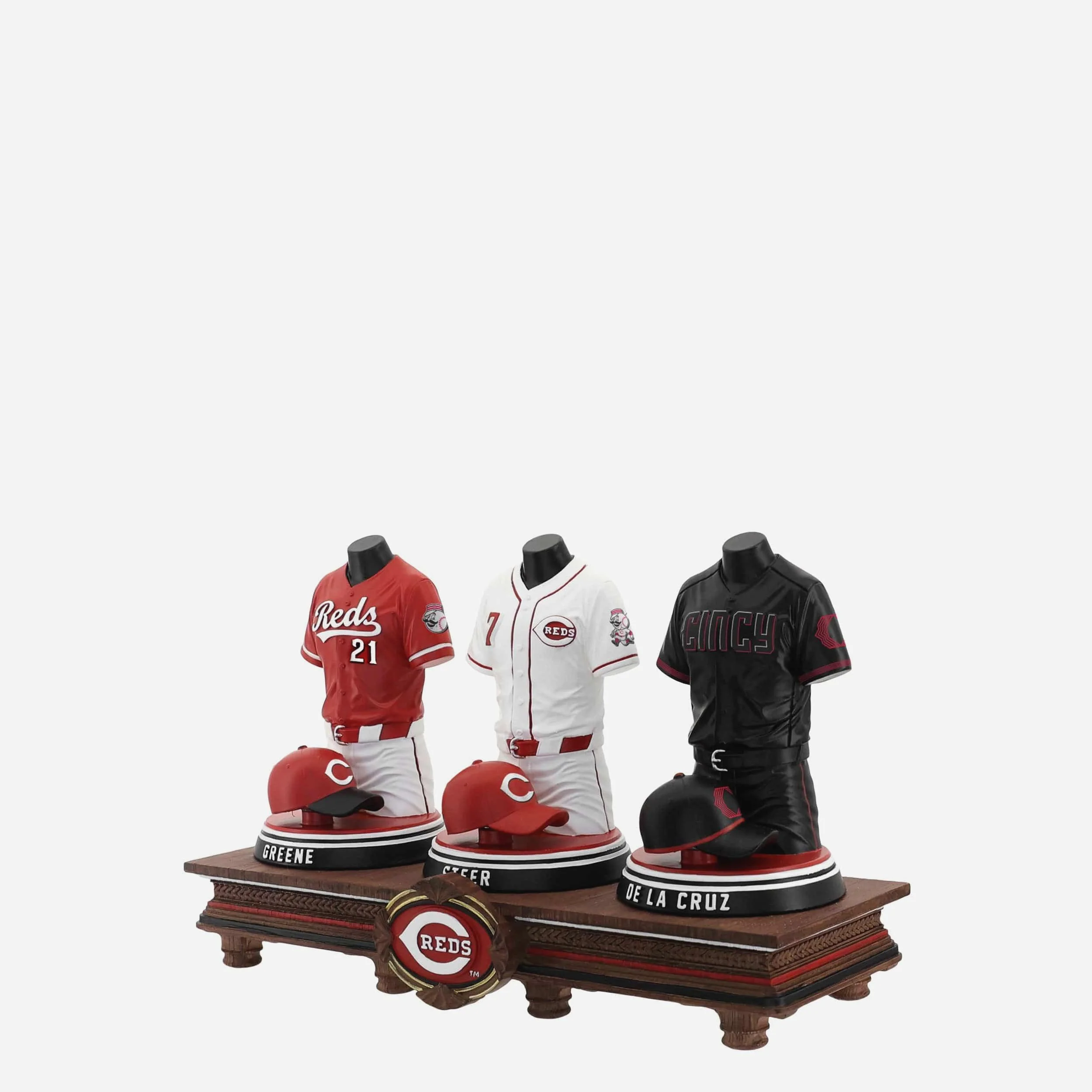 Elly De La Cruz & Hunter Greene & Spencer Steer Cincinnati Reds 2026 Jersey Bust Triple Bobblehead - Image 5