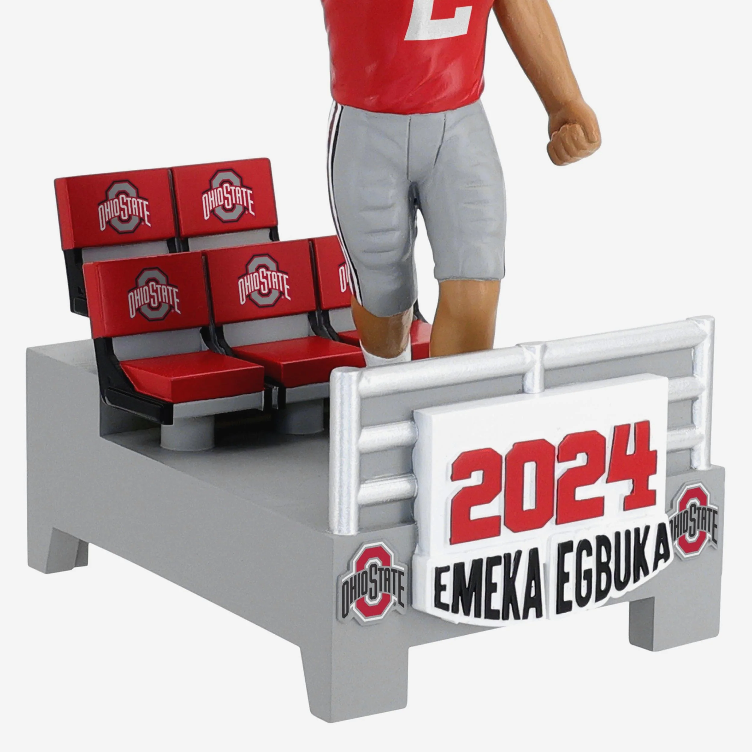 Emeka Egbuka Ohio State Buckeyes 2024 Banner Bobblehead - Image 3