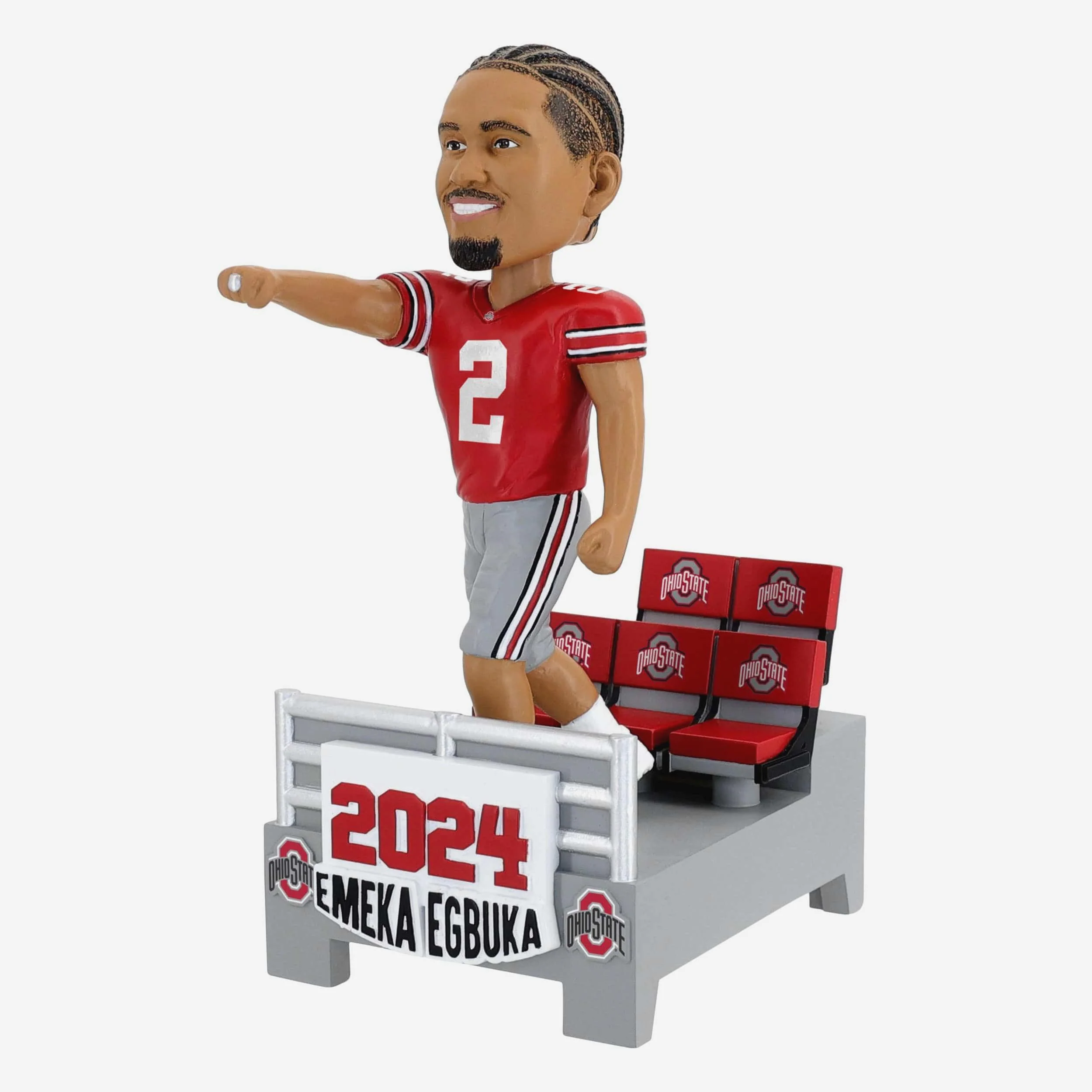 Emeka Egbuka Ohio State Buckeyes 2024 Banner Bobblehead - Image 4