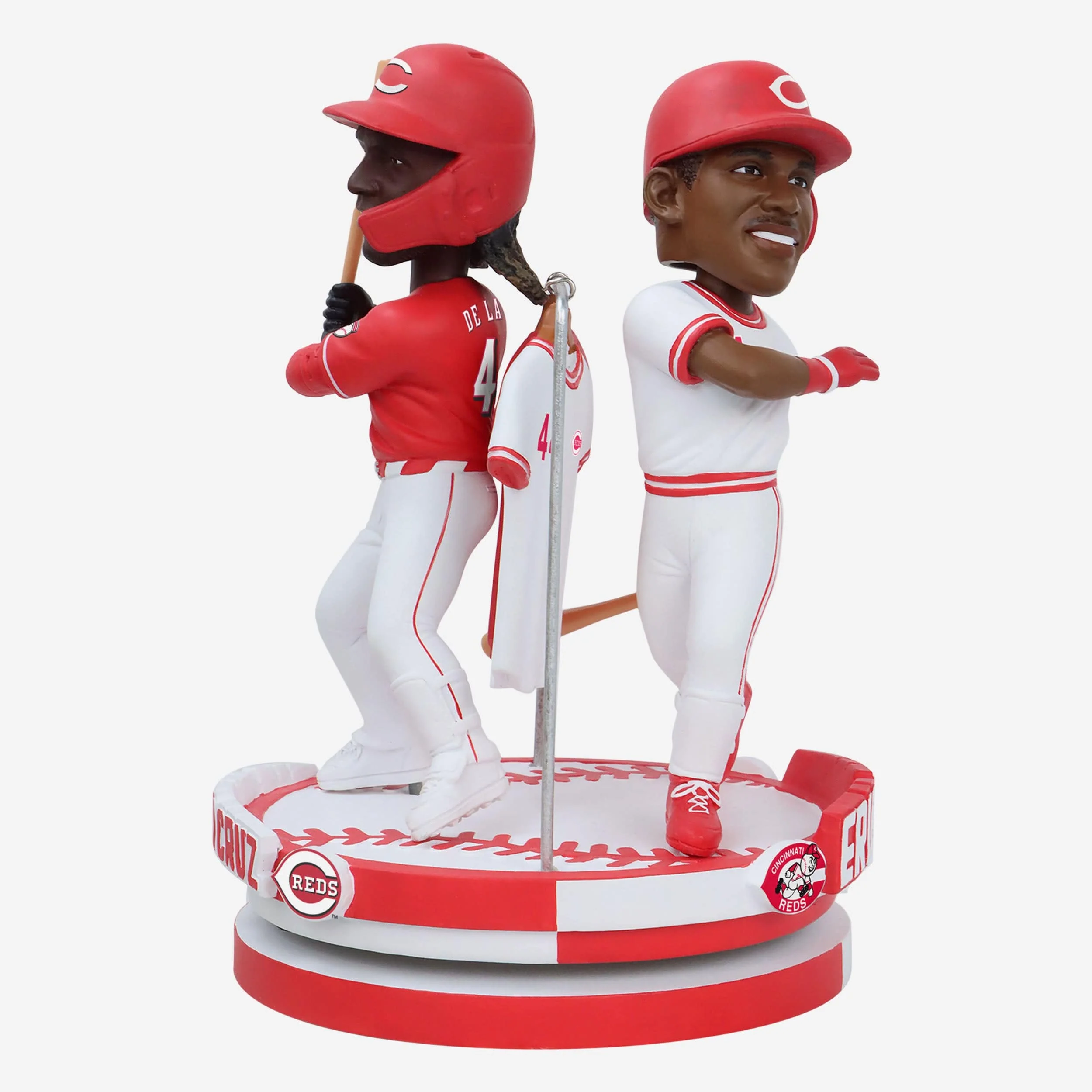 Eric Davis & Elly De La Cruz Cincinnati Reds Famous 44s Dual Spinning Bobblehead