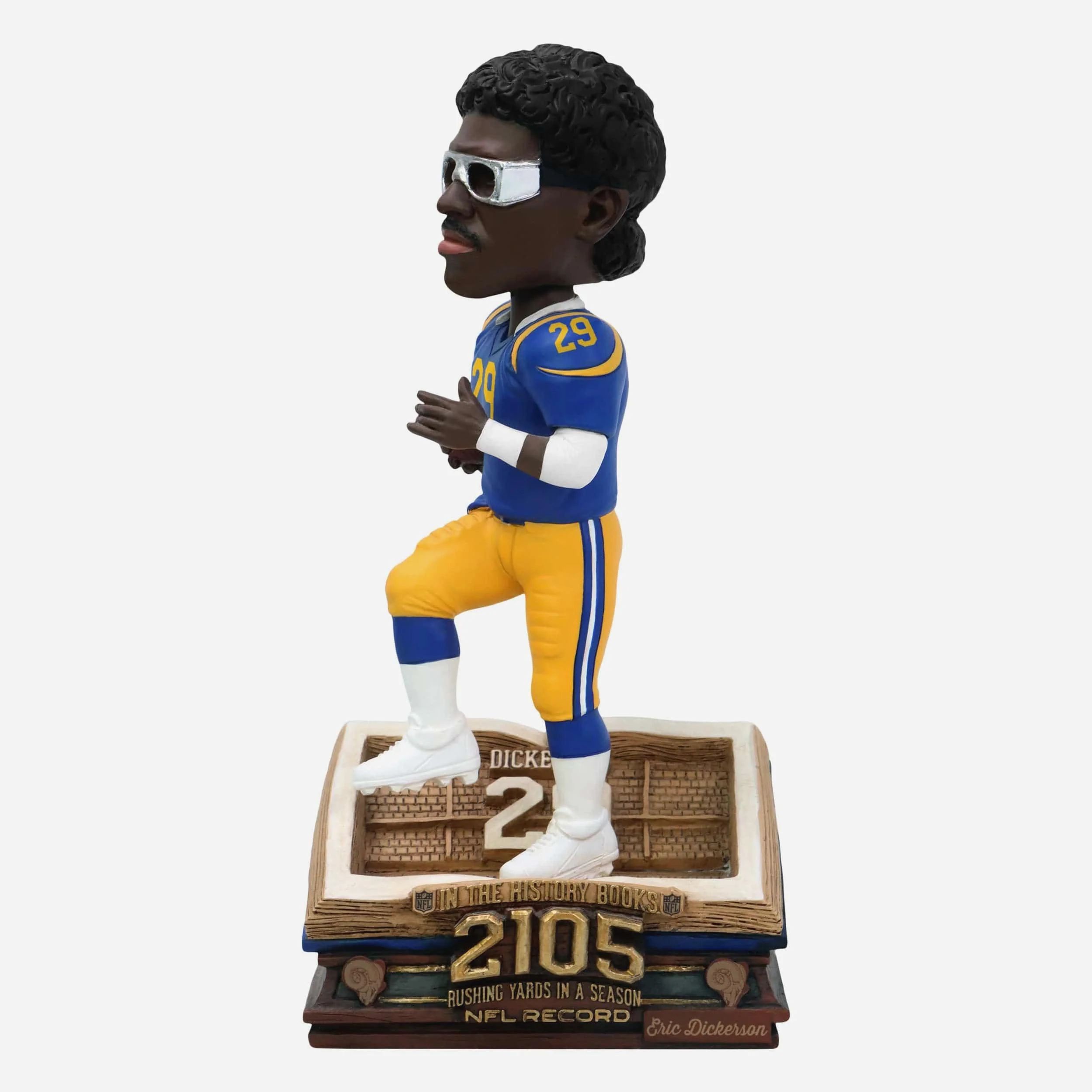 Eric Dickerson Los Angeles Rams Single-Season Rushing Record Book Bobblehead