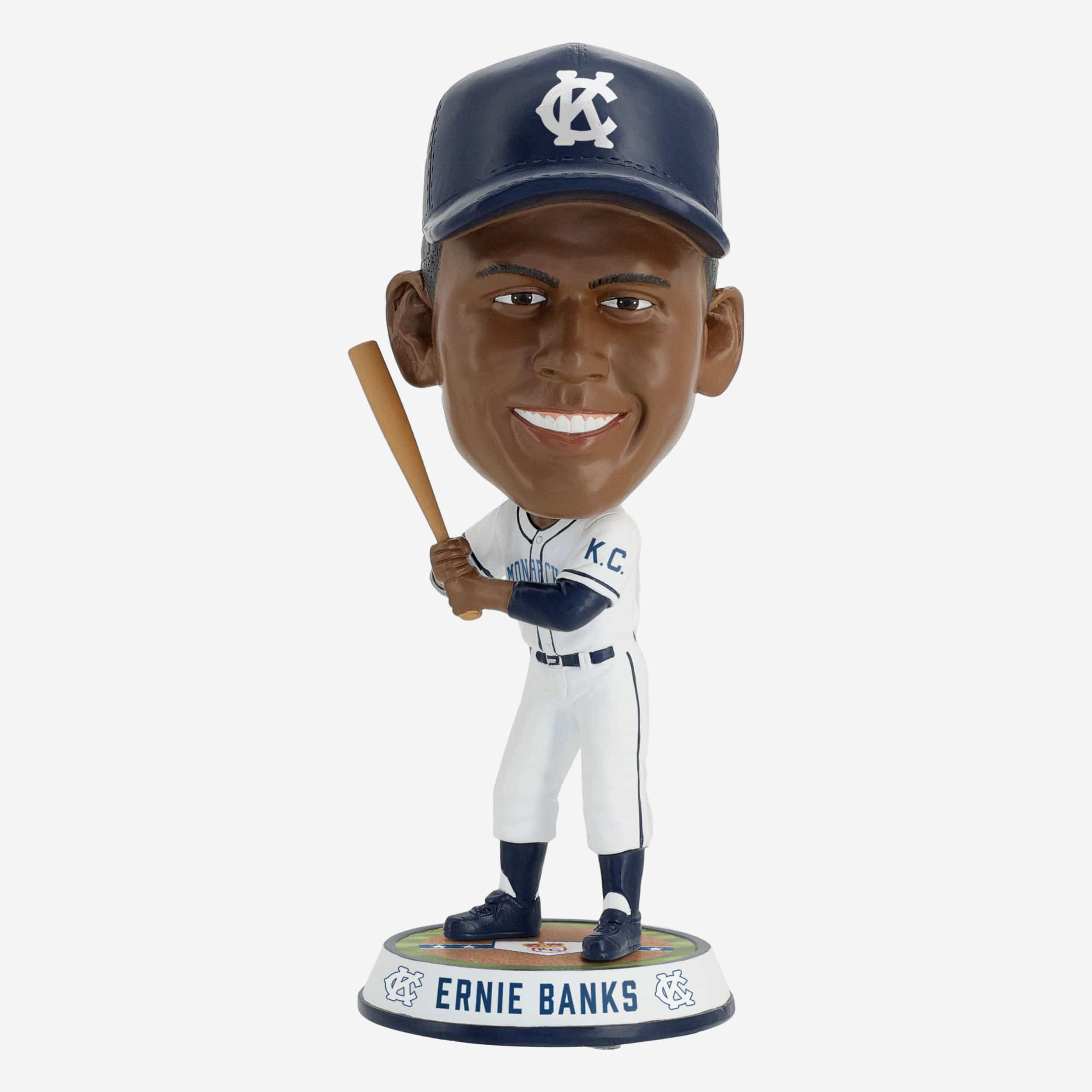 Ernie Banks Kansas City Monarchs Field Stripe Bighead Bobblehead