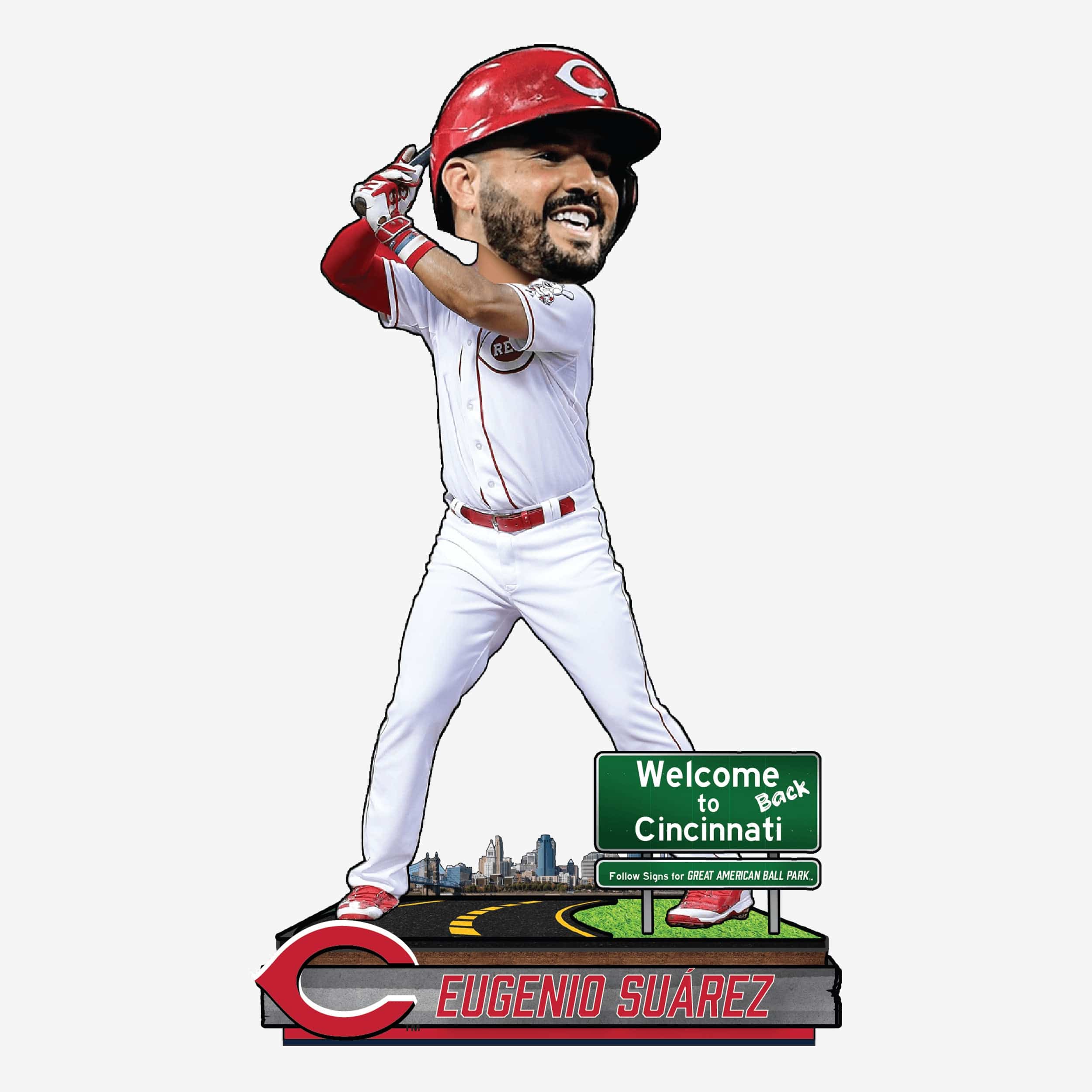 Eugenio Suarez Cincinnati Reds Welcome Back Next Stop Bobblehead
