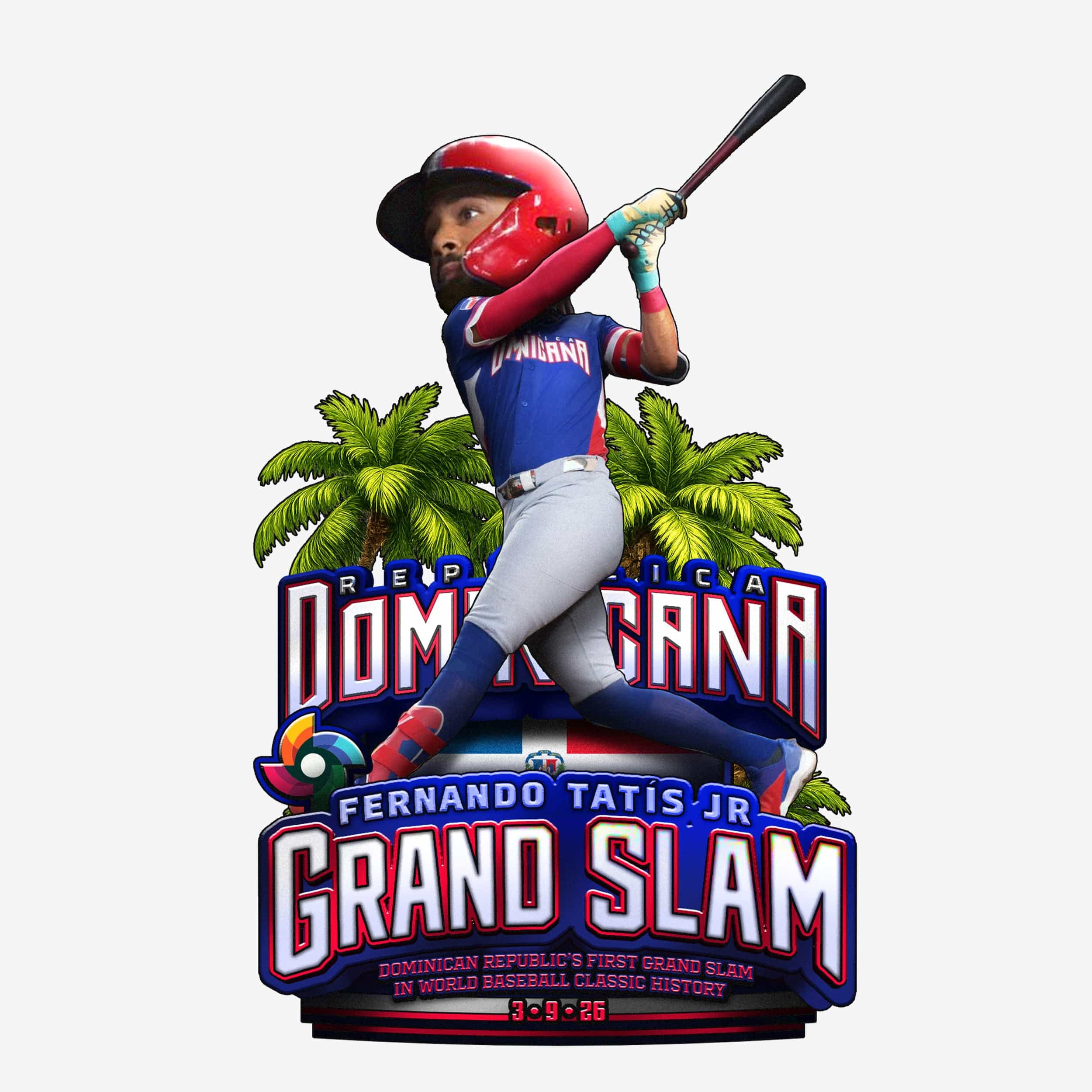 Fernando Tatis Jr Dominican Republic 2026 World Baseball Classic Historic Grand Slam Bobblehead
