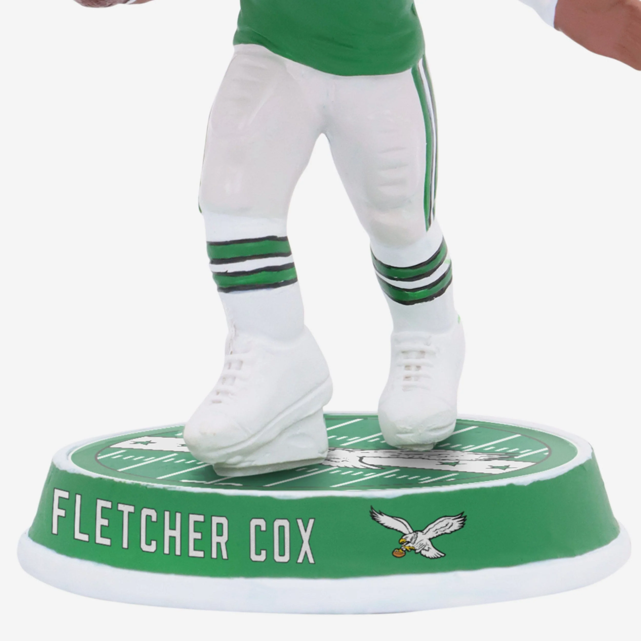 Fletcher Cox Philadelphia Eagles Kelly Green Uniform Field Stripe Mini Bighead Bobblehead - Image 3
