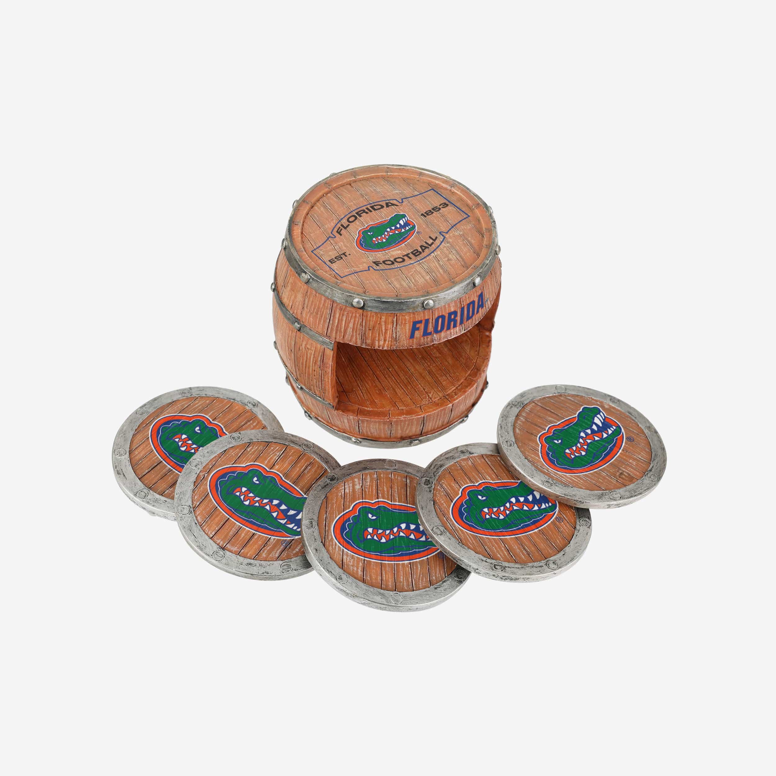 Florida Gators 5 Pack Barrel Coaster Set - Image 3