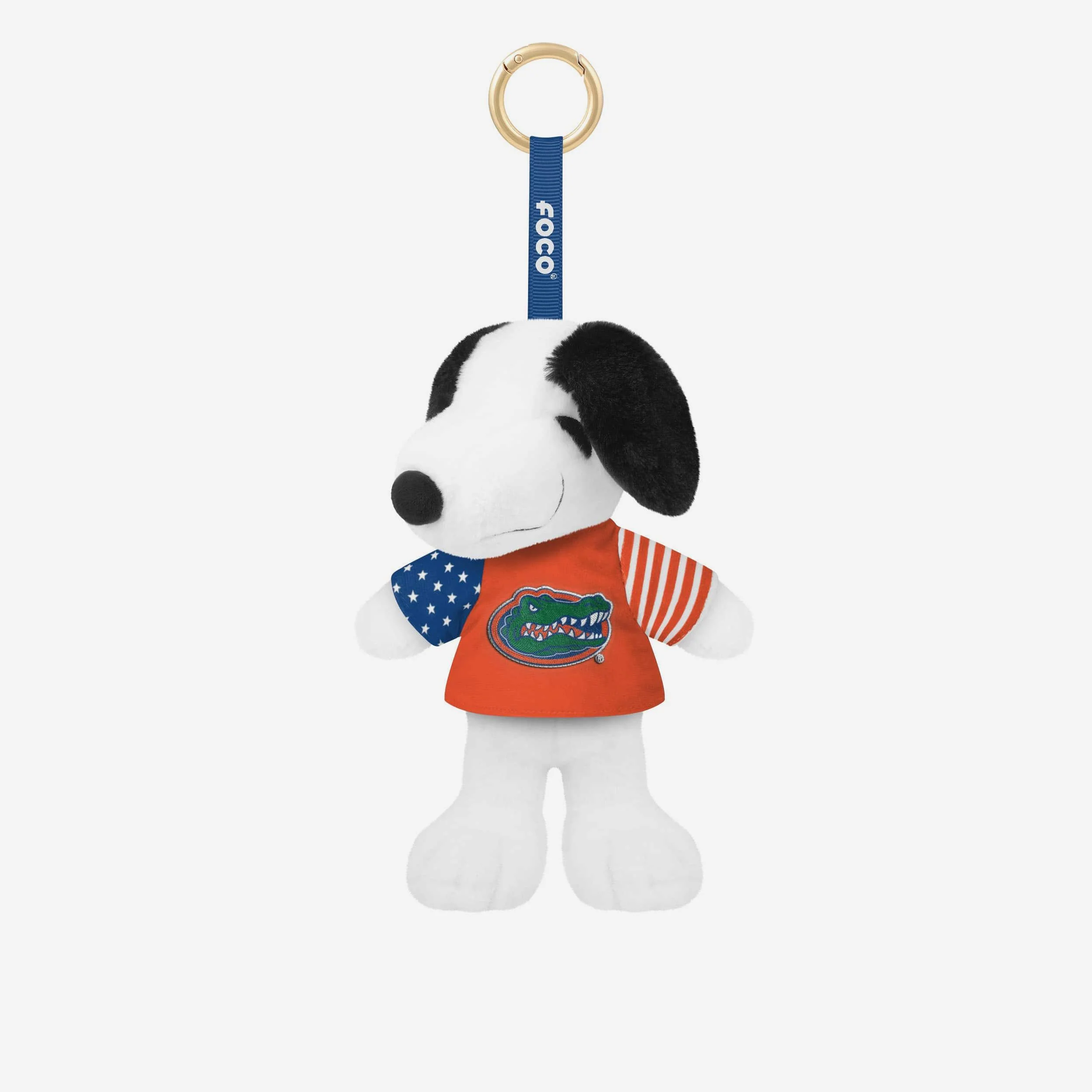 Florida Gators Americana Plush Snoopy Peanuts Bag Charm Keychain