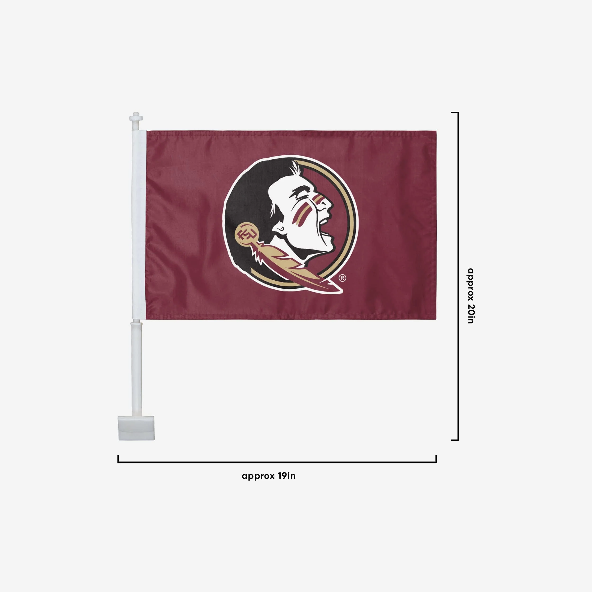 Florida State Seminoles 2 Pack Solid Car Flag - Image 3
