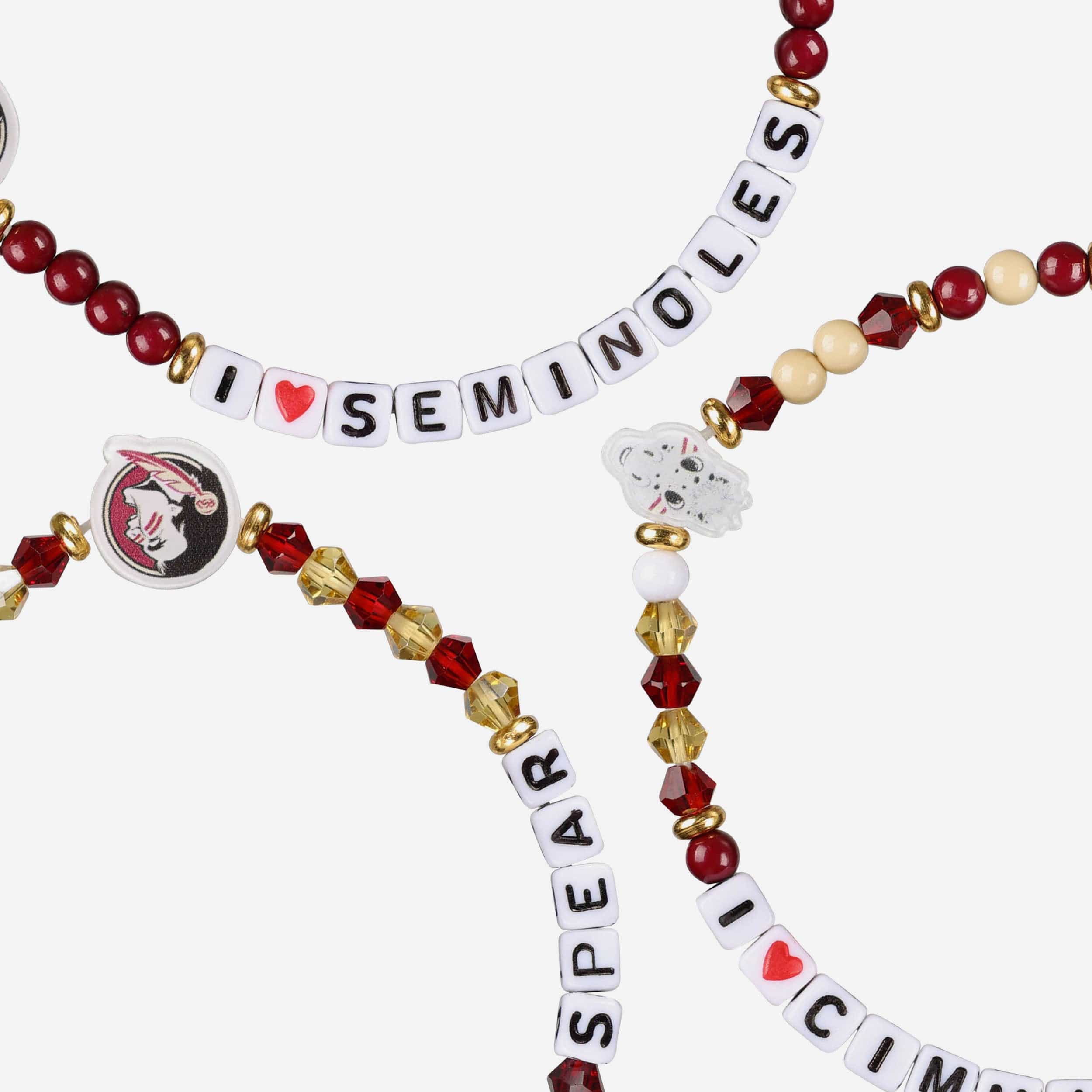 Florida State Seminoles 3 Pack Friendship Bracelet - Image 2