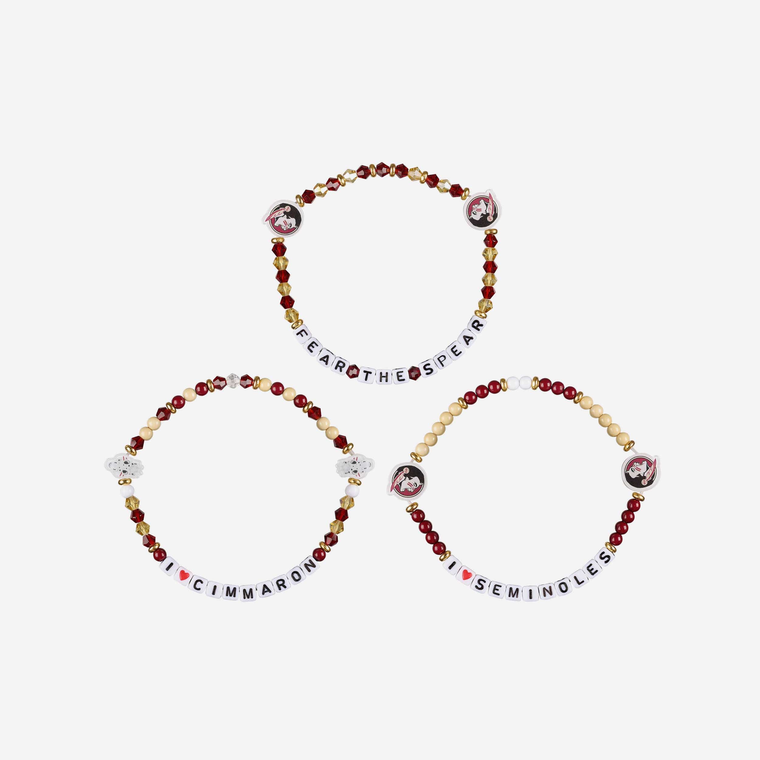 Florida State Seminoles 3 Pack Friendship Bracelet - Image 3