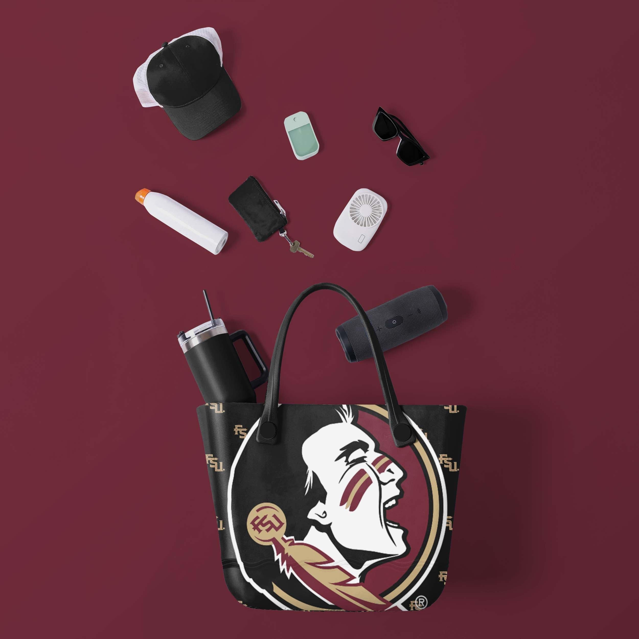 Florida State Seminoles Big Logo Mini Print Tailgate Tote Bag - Image 2