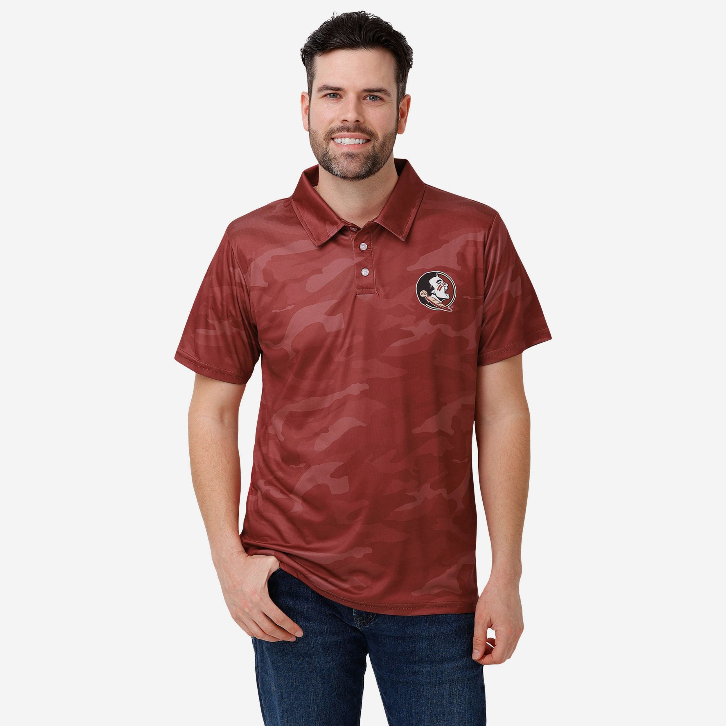 Florida State Seminoles Color Camo Polyester Polo