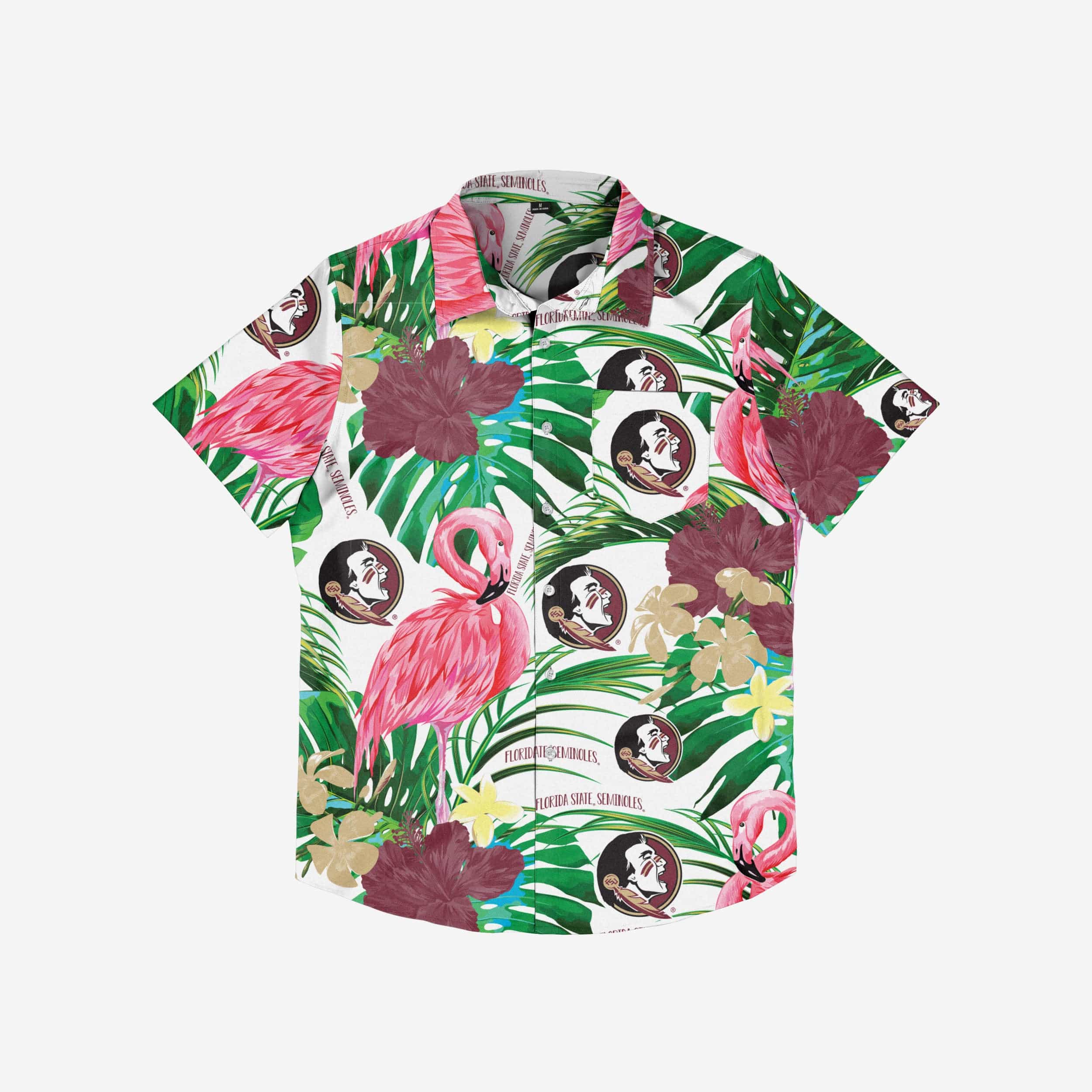 Florida State Seminoles Flamingo Button Up Shirt - Image 3