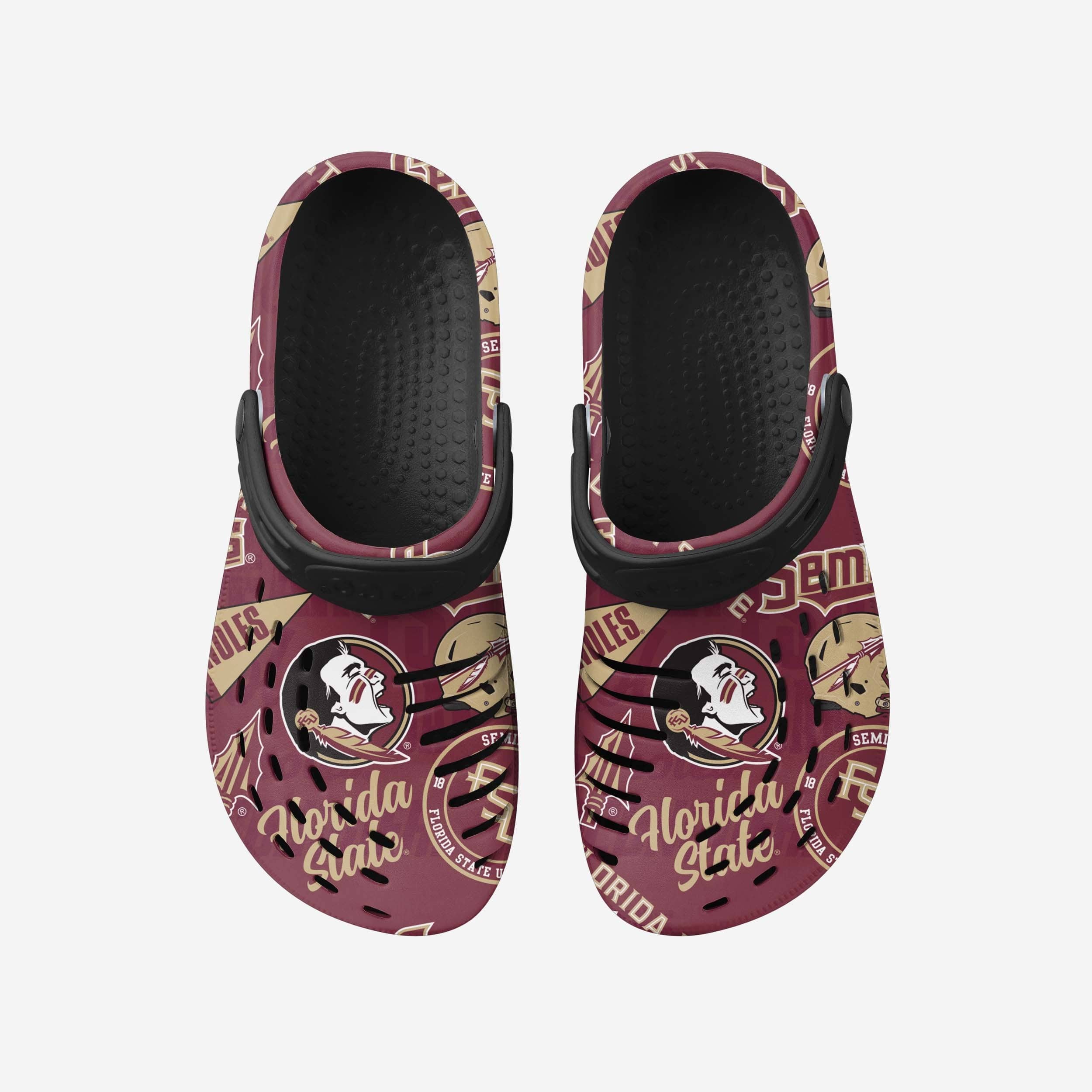 Florida State Seminoles Historic Print Clog With Strap - Image 4