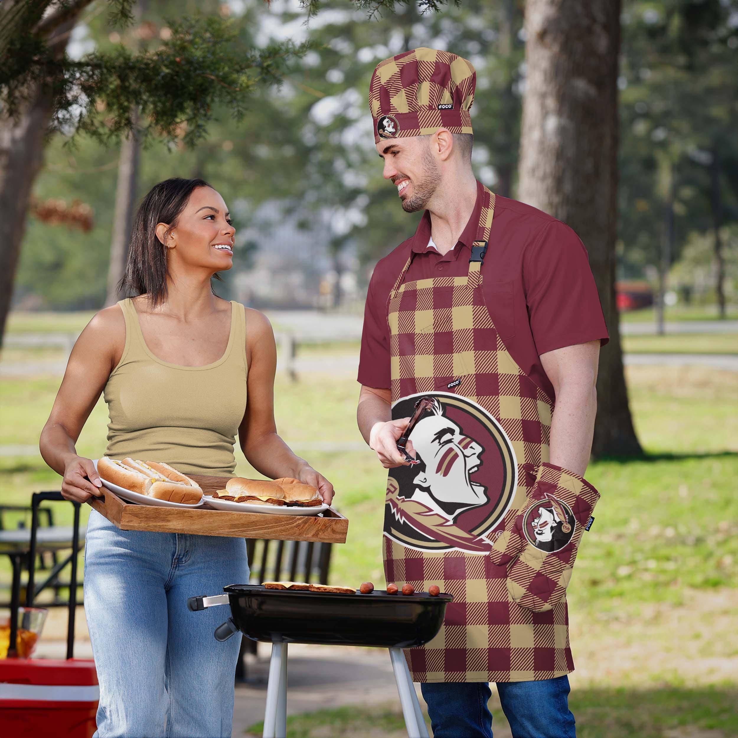 Florida State Seminoles Plaid Chef Set - Image 5