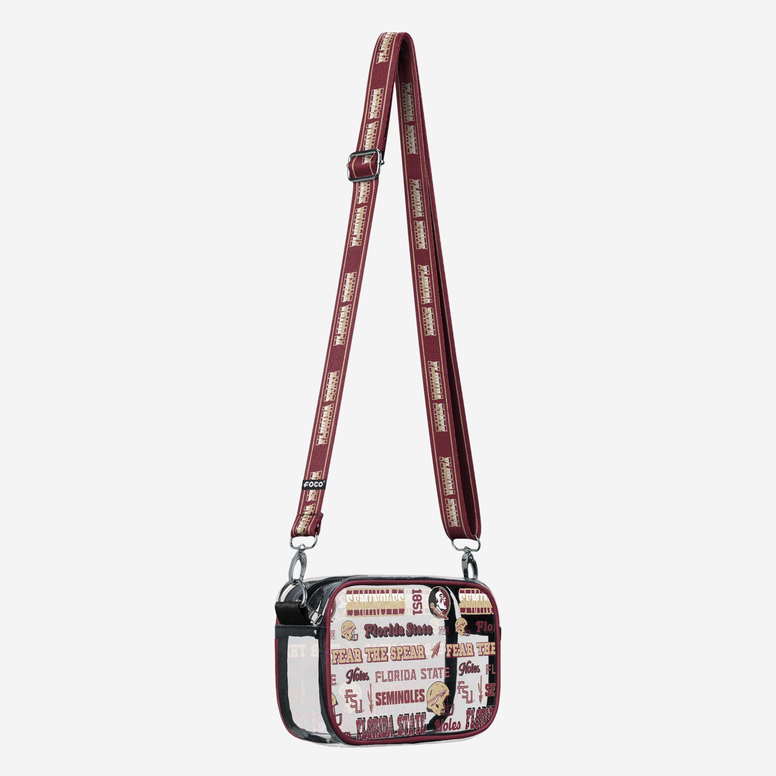 Florida State Seminoles Repeat Retro Print Clear Crossbody Bag - Image 2