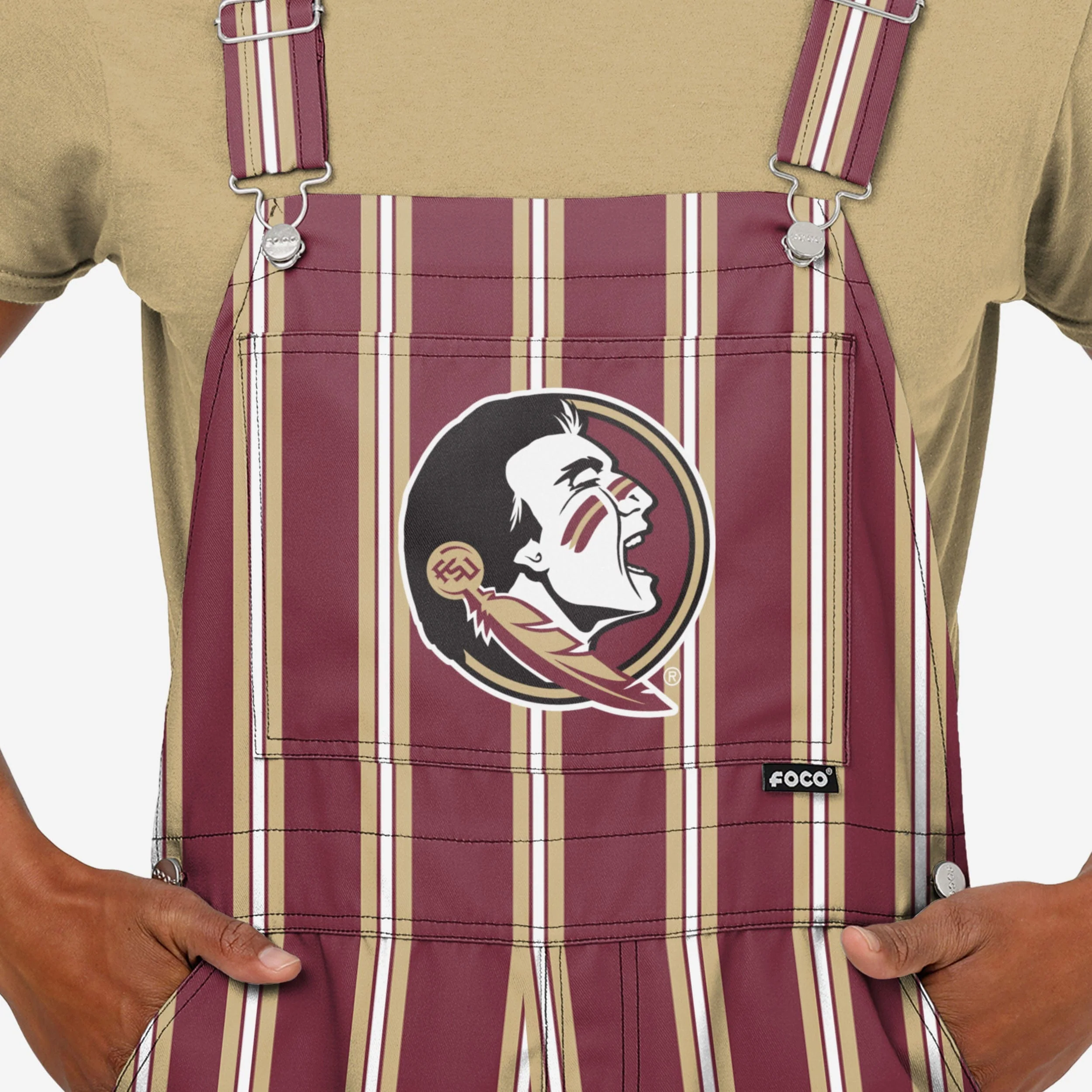 Florida State Seminoles State Mens Sideline Spirit Bib Overalls - Image 4