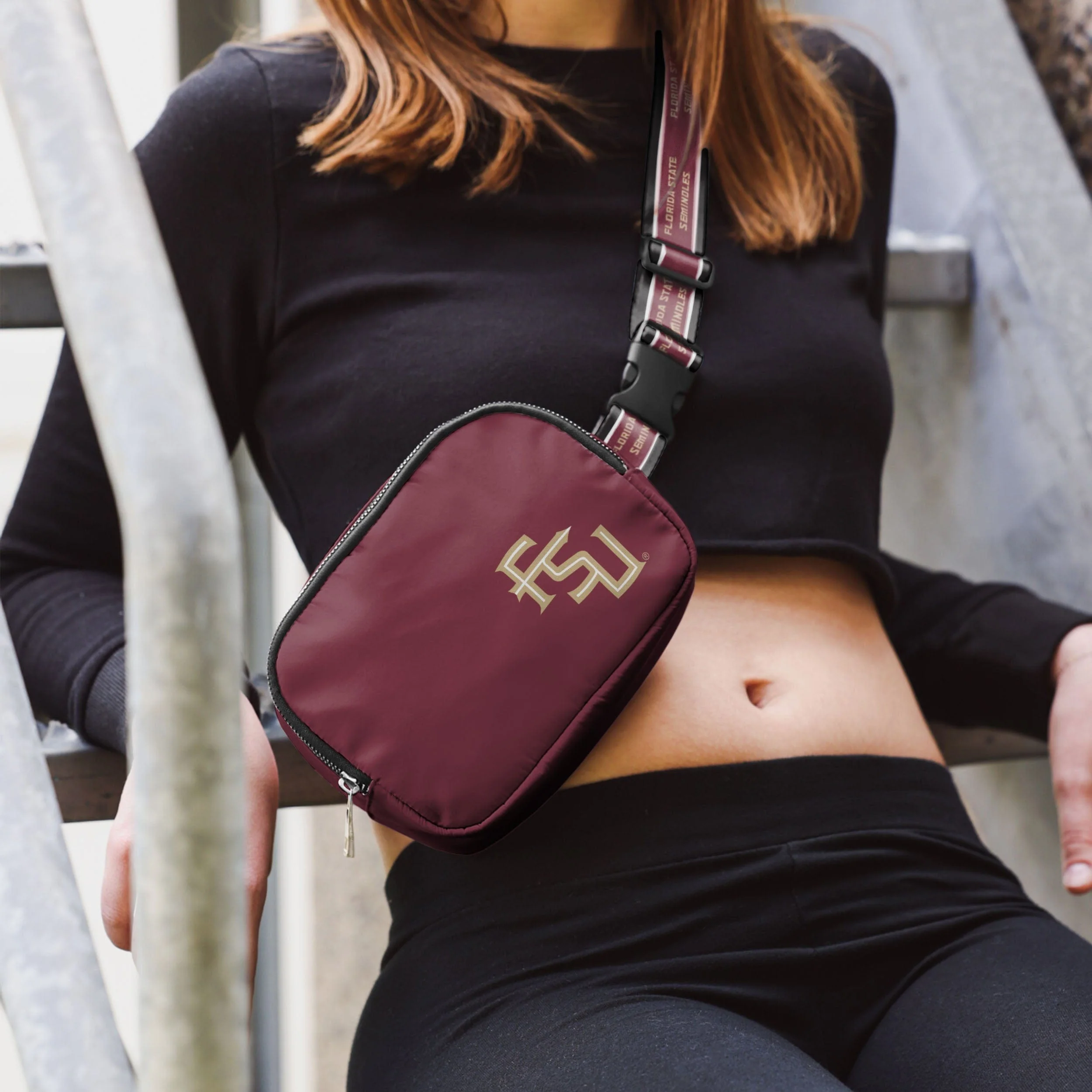 Florida State Seminoles Team Wordmark Crossbody Belt Bag - Image 3