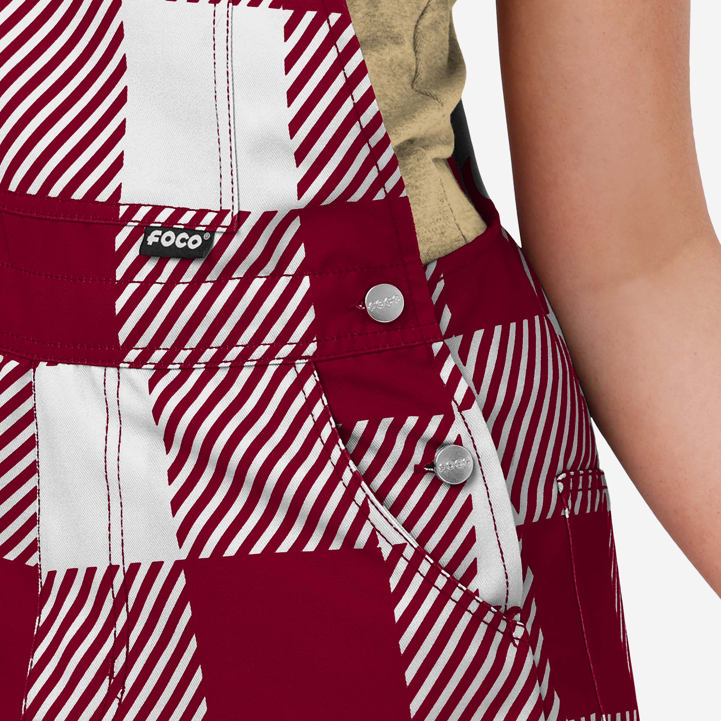 Florida State Seminoles Womens Plaid Bib Shortalls - Image 5
