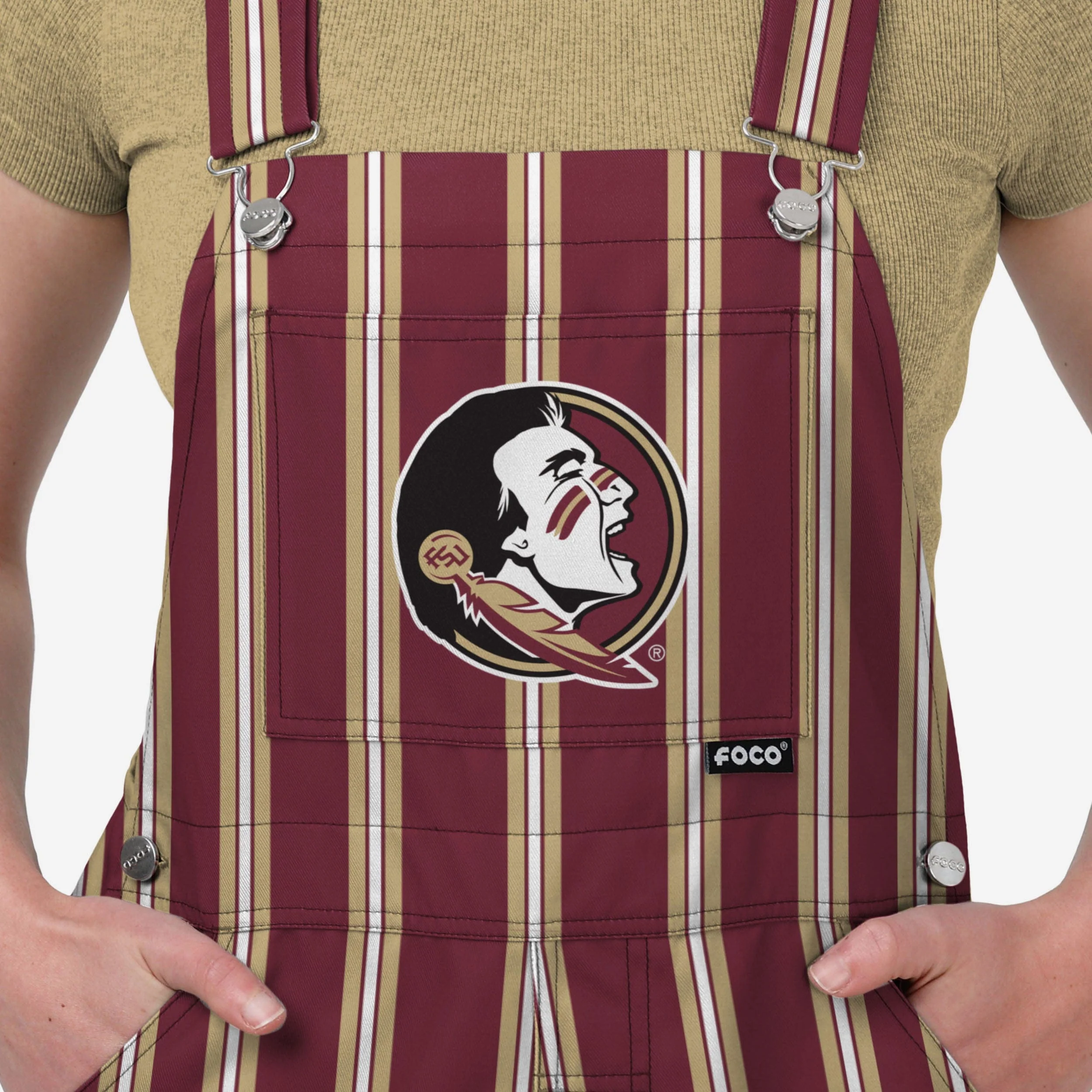 Florida State Seminoles Womens Sideline Spirit Bib Overalls - Image 4