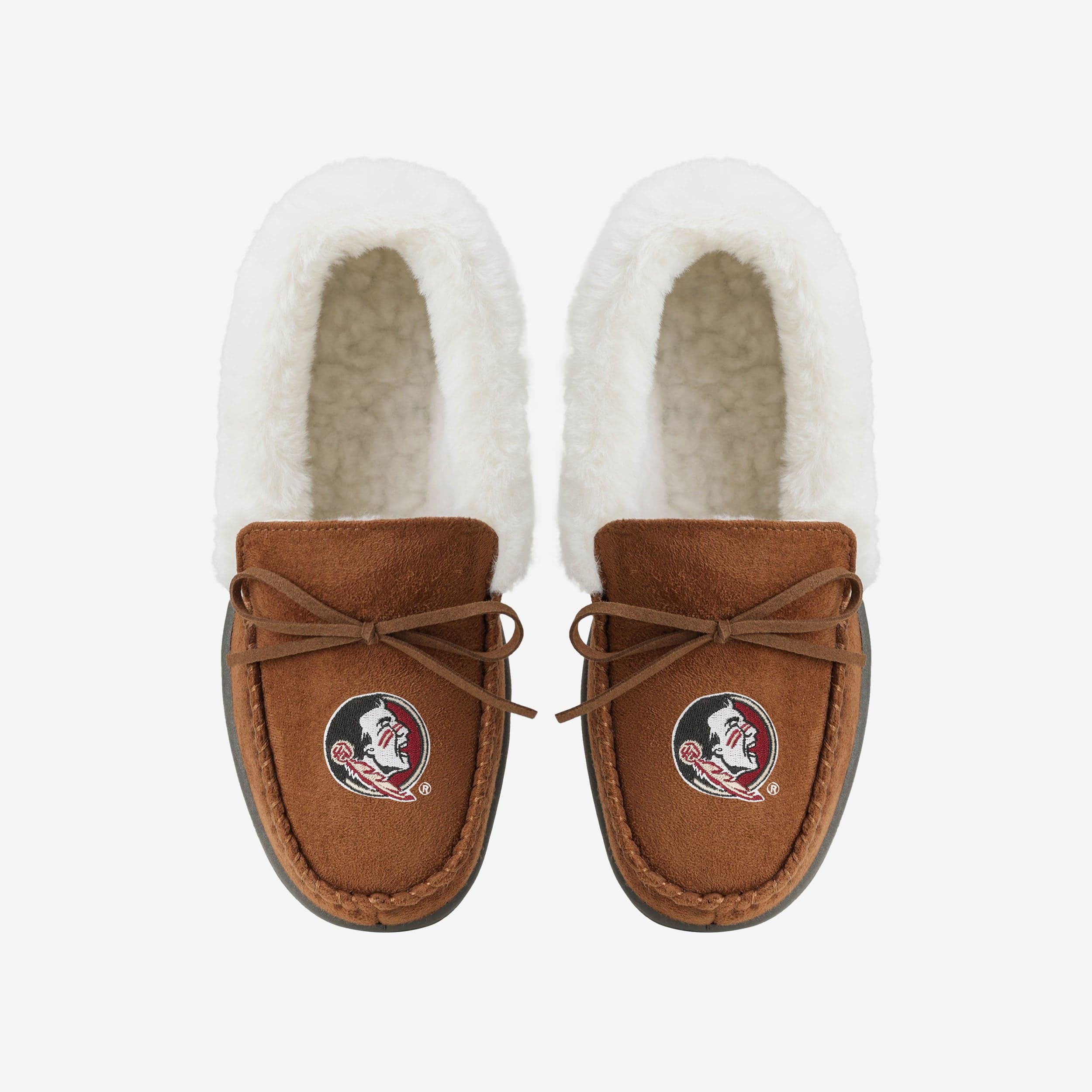 Florida State Seminoles Womens Tan Moccasin Slipper - Image 4