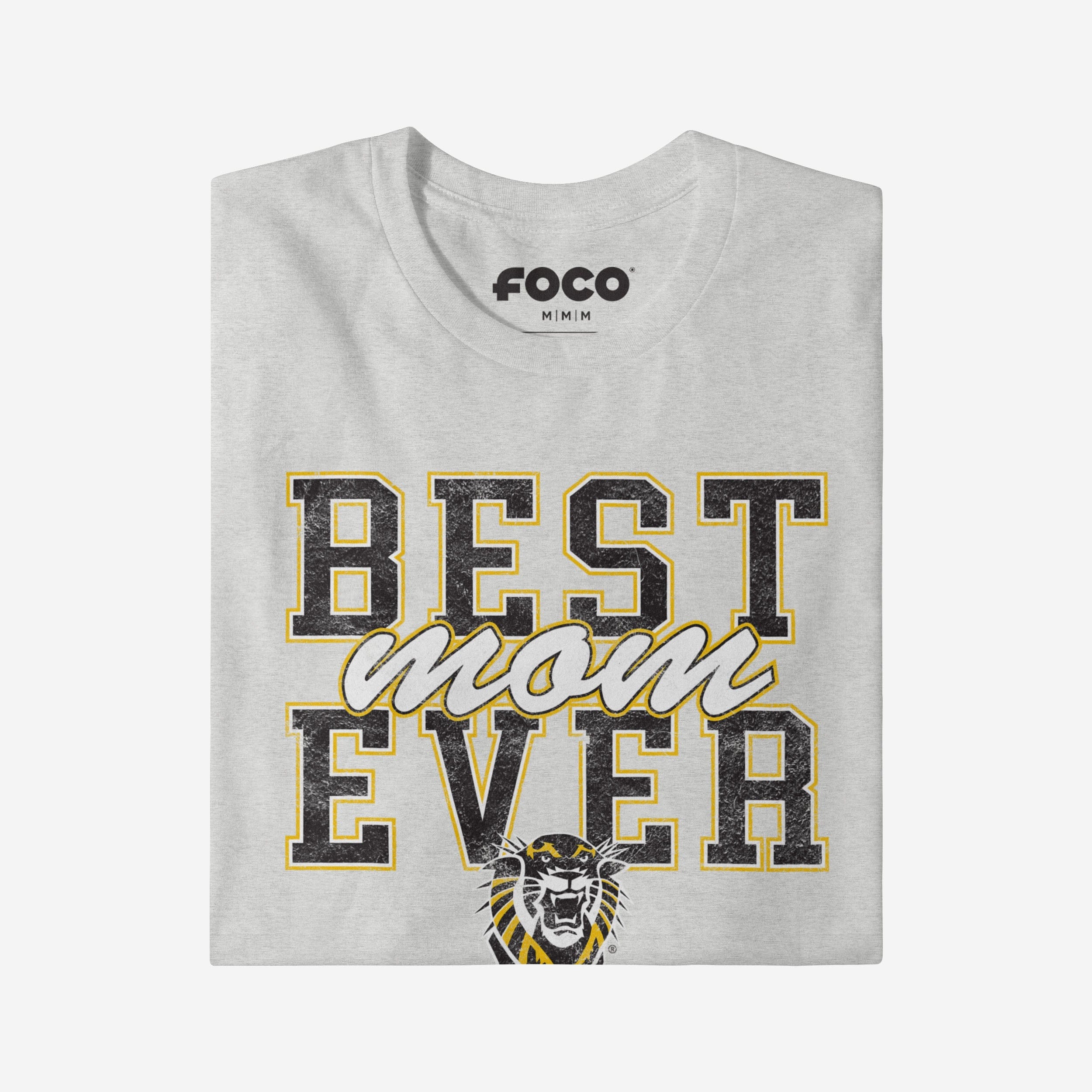Fort Hays State Tigers Best Mom Ever Stacked T-Shirt - Image 3