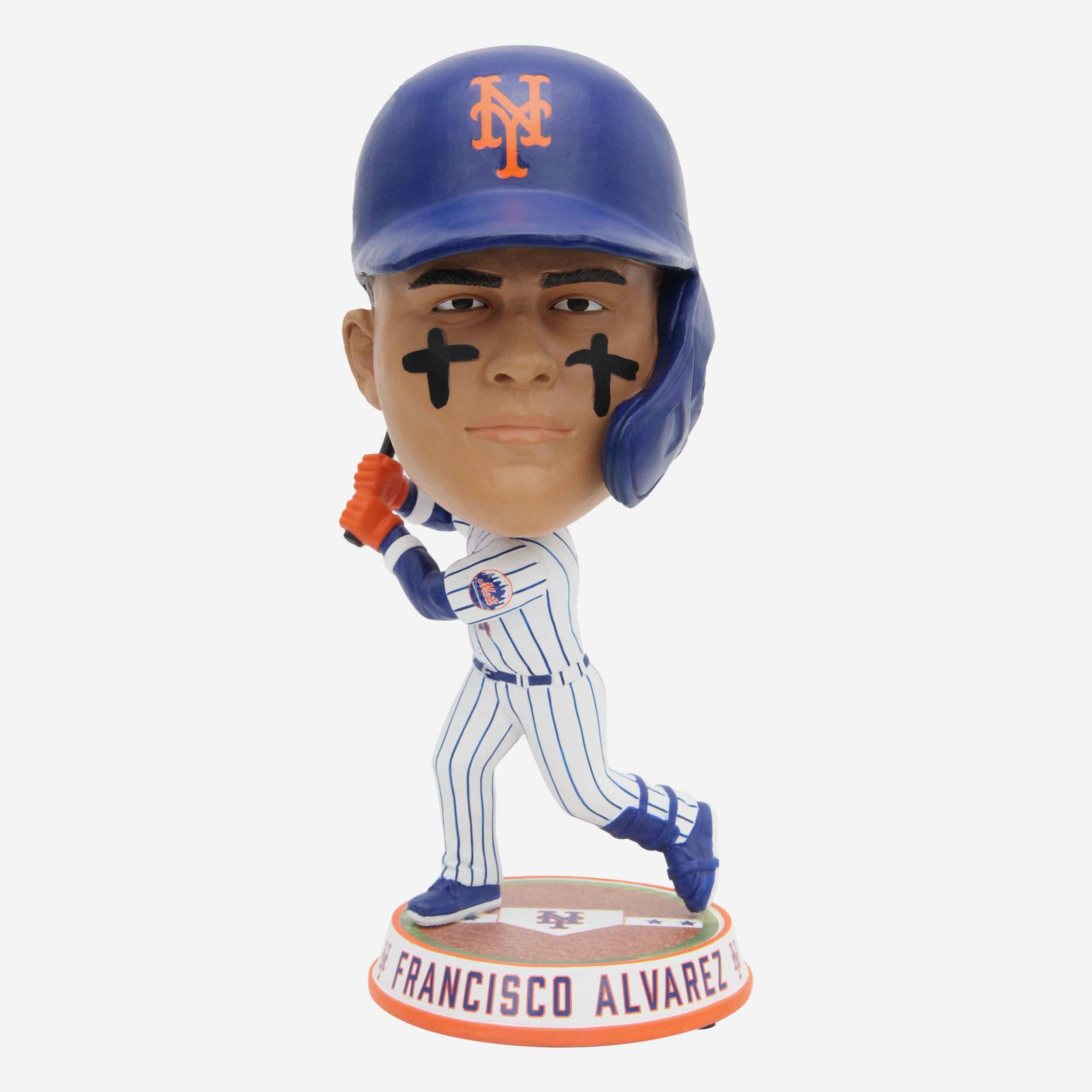 Francisco Alvarez New York Mets Field Stripe Bighead Bobblehead