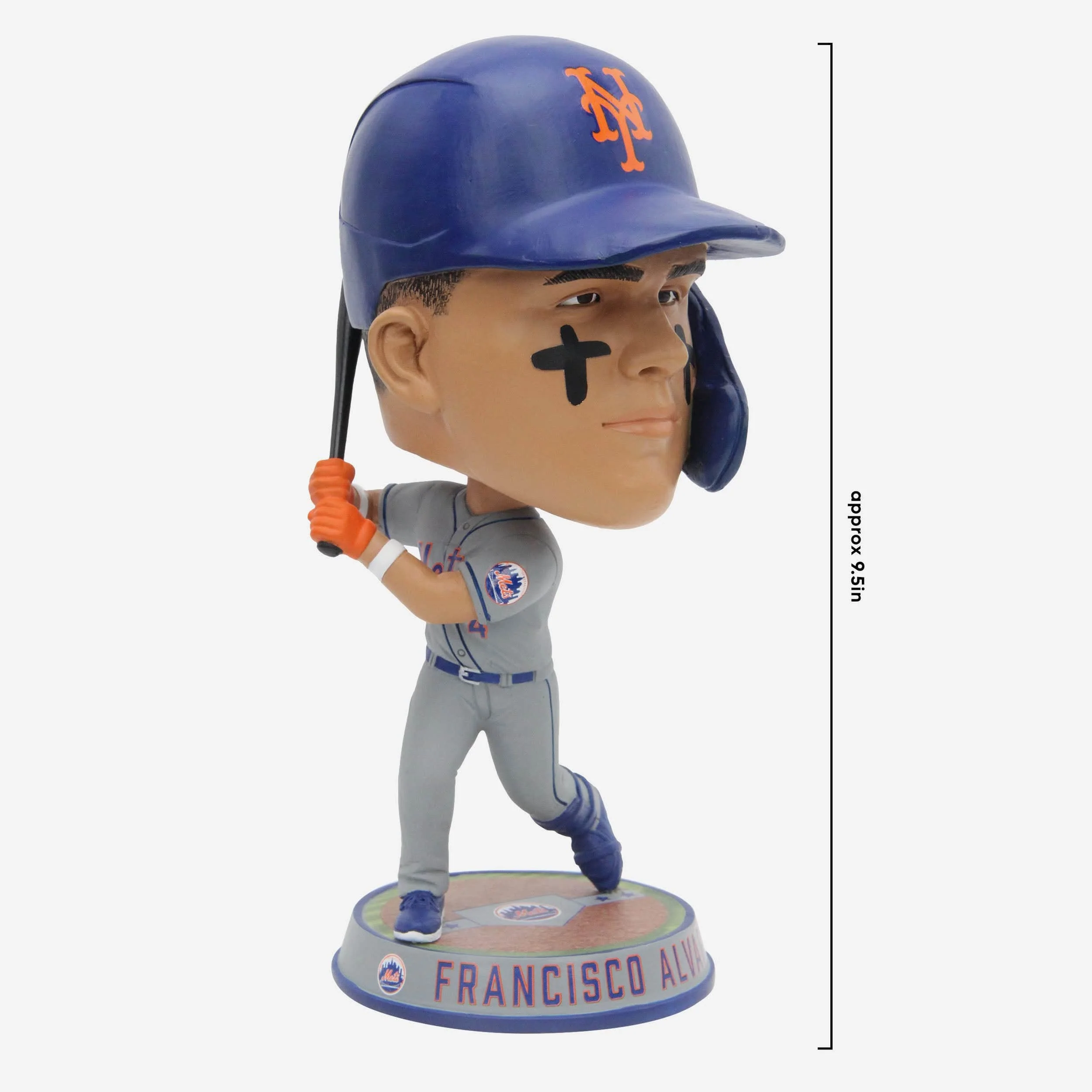Francisco Alvarez New York Mets Field Stripe Variant Bighead Bobblehead - Image 4