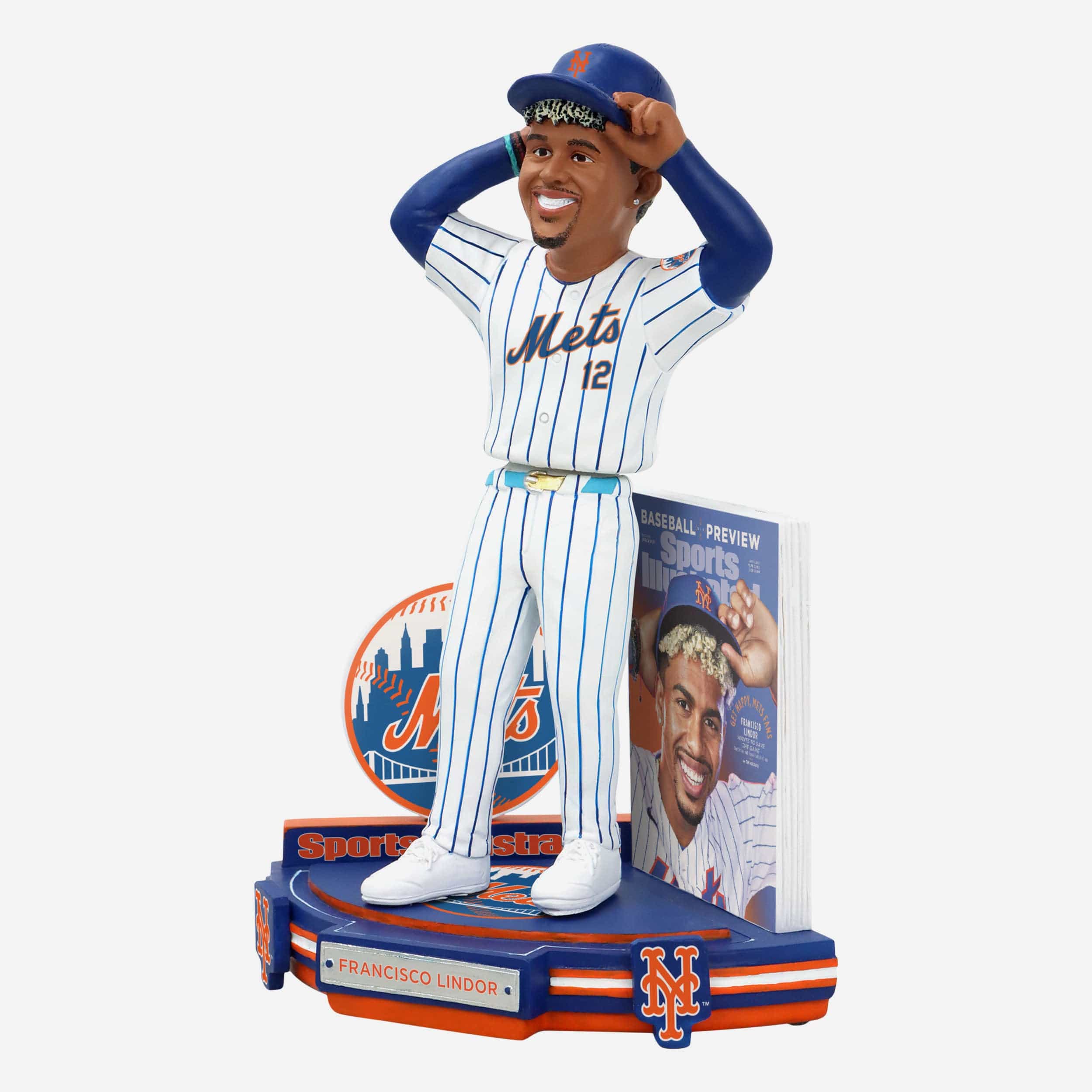 Francisco Lindor New York Mets Get Happy Sports Illustrated Cover Bobblehead - Image 5