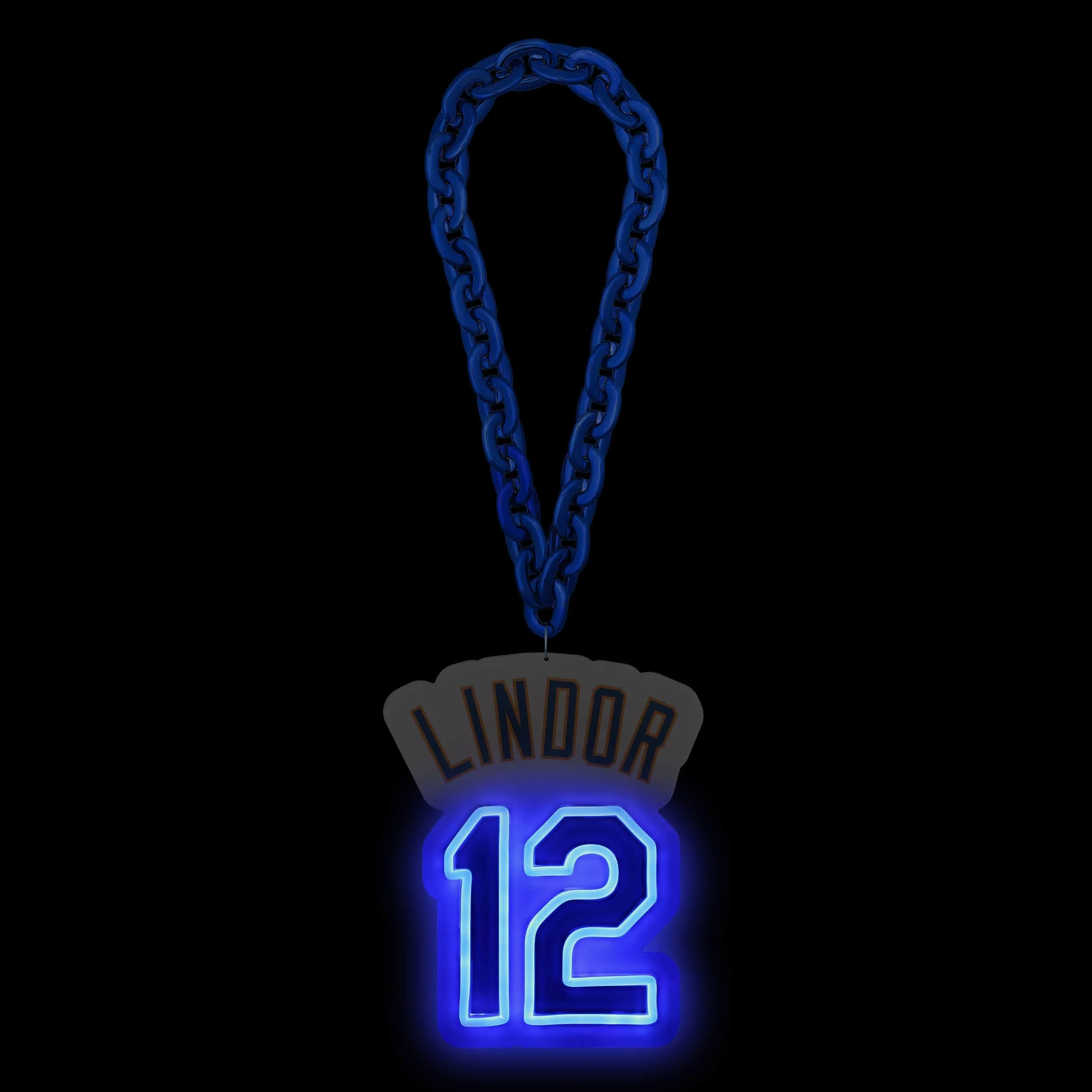 Francisco Lindor New York Mets Neon Light Up Big Logo Player Chain - Image 2