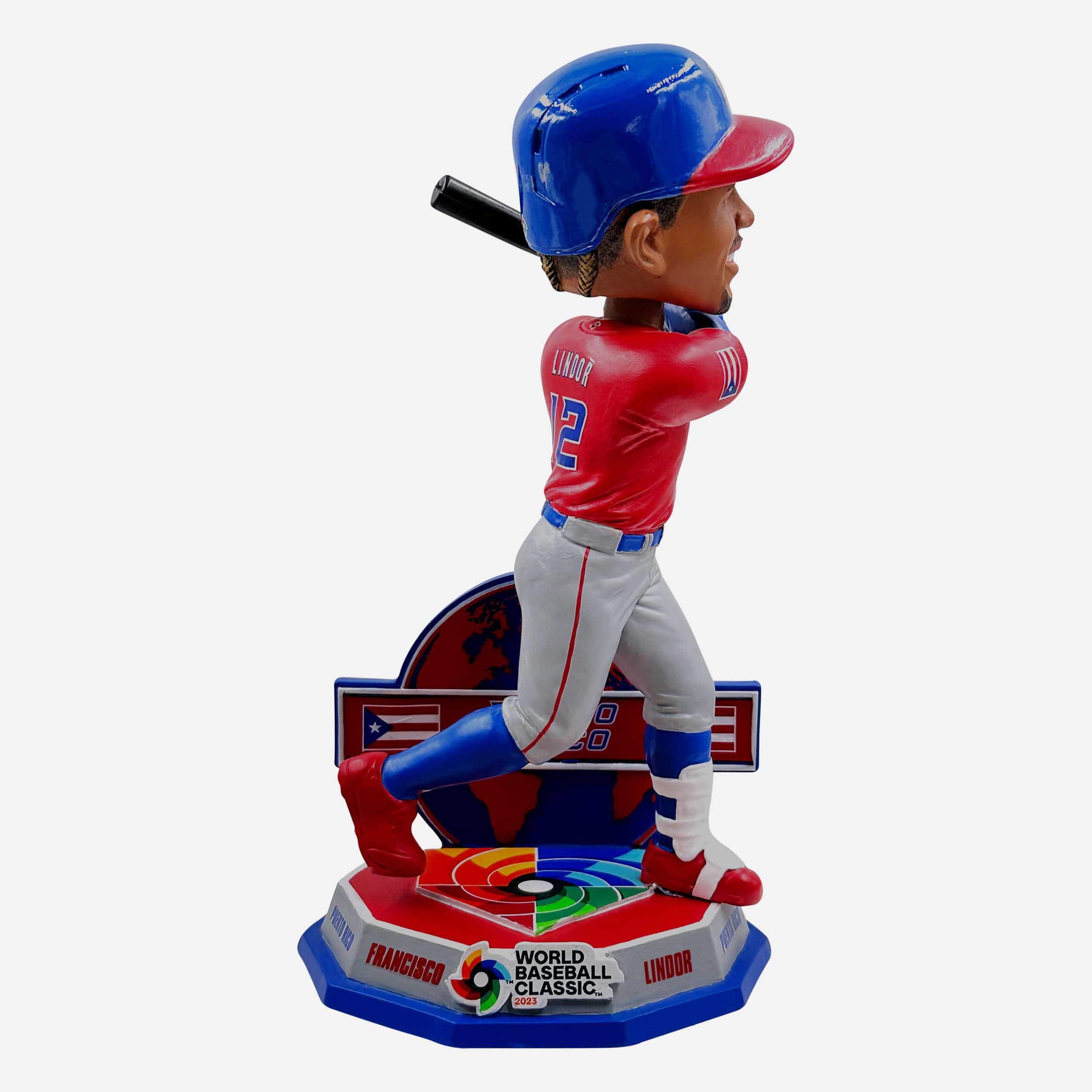 Francisco Lindor Puerto Rico 2023 World Baseball Classic Alternate Uniform Bobblehead - Image 4