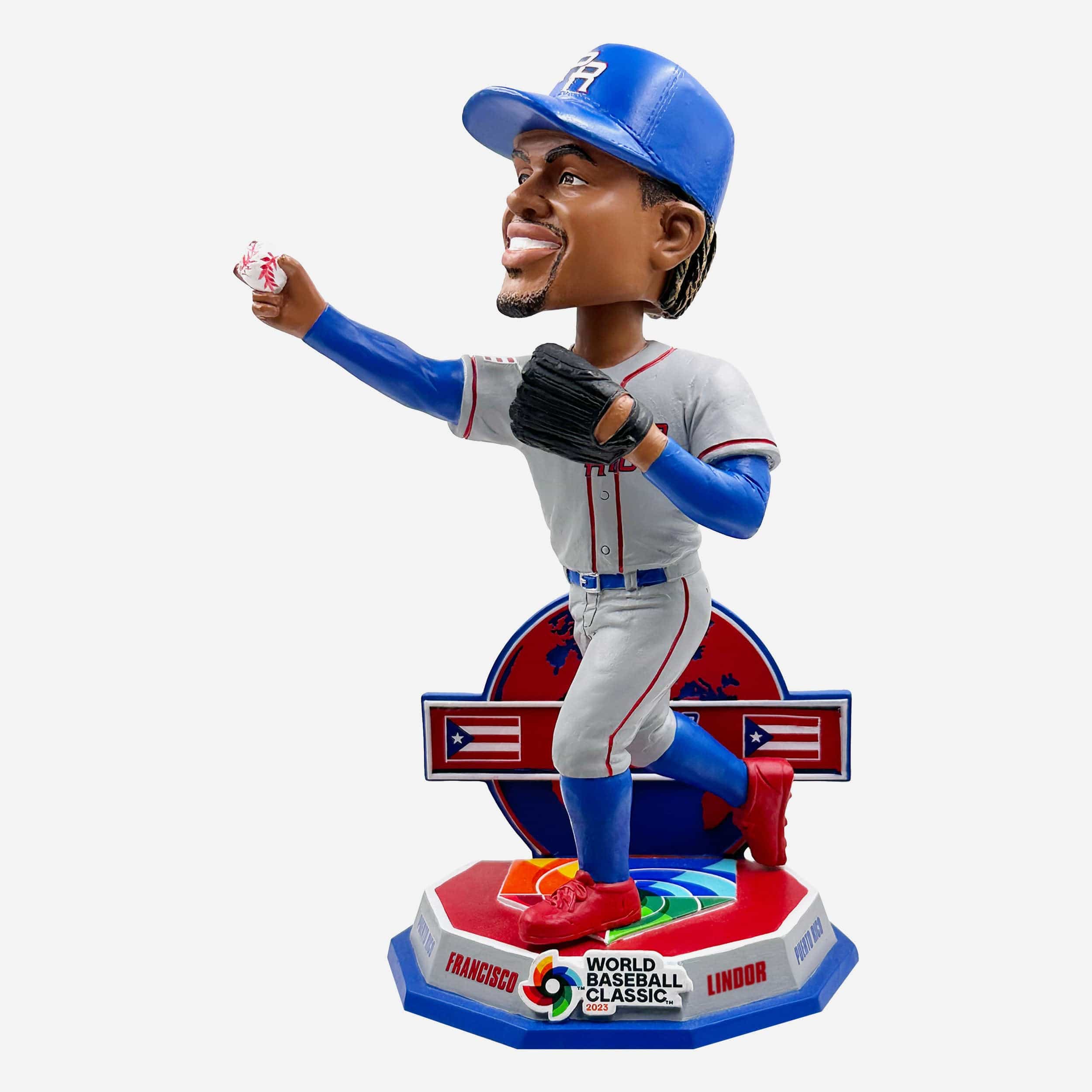 Francisco Lindor Puerto Rico 2023 World Baseball Classic Away Uniform Bobblehead