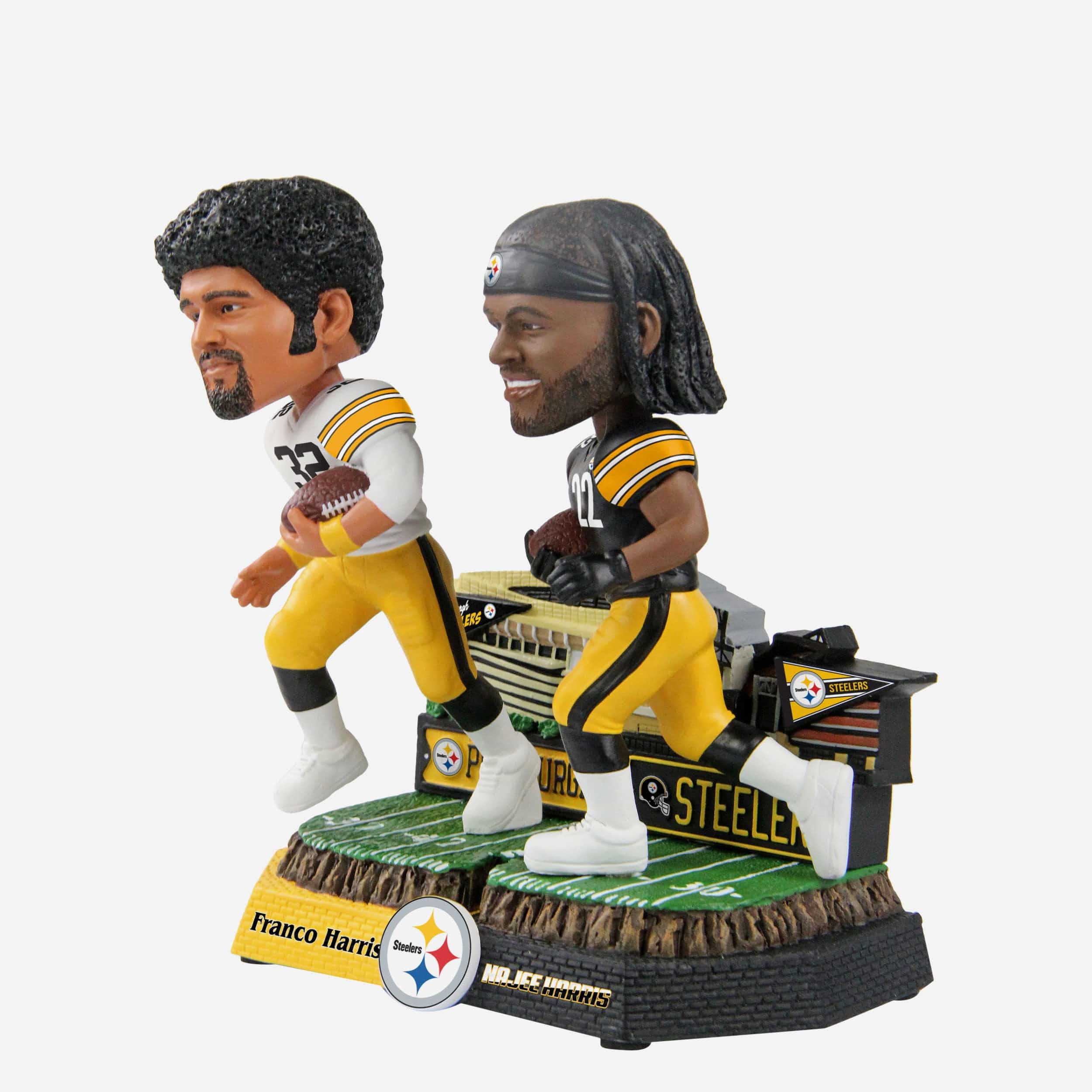 Franco Harris & Najee Harris Pittsburgh Steelers Then And Now Bobblehead - Image 4