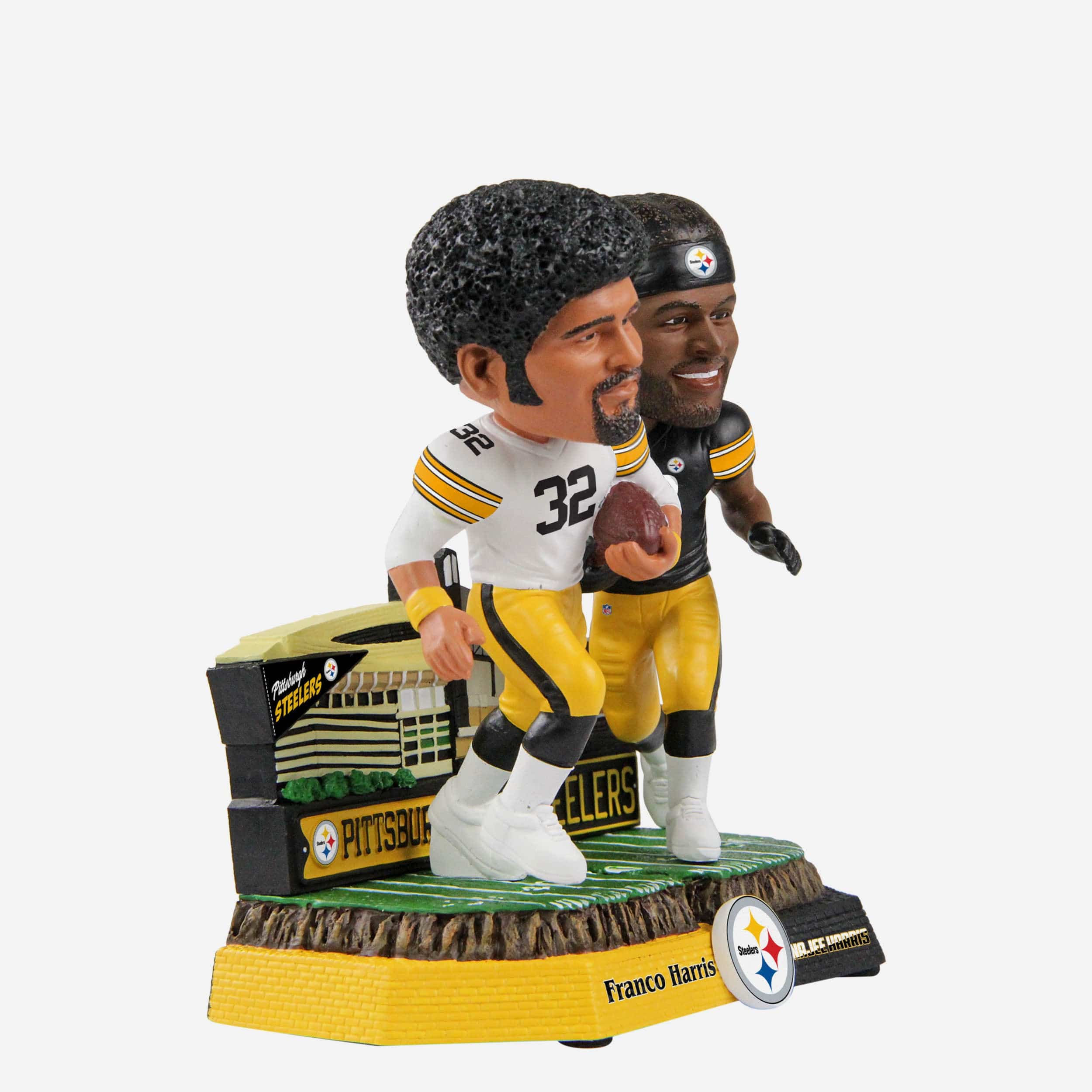 Franco Harris & Najee Harris Pittsburgh Steelers Then And Now Bobblehead - Image 5