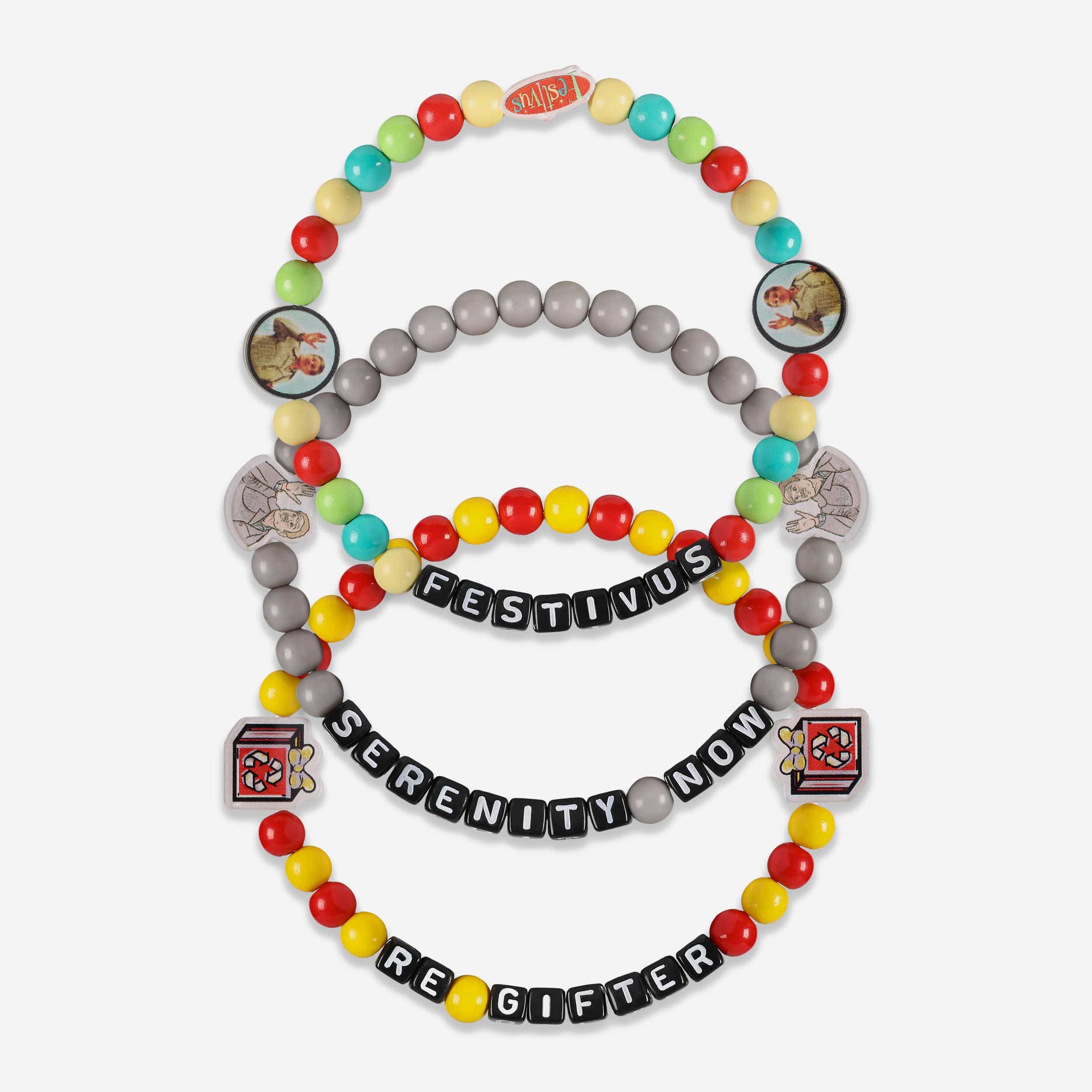 Frank Costanza & Festivus Seinfeld 3 Pack Beaded Friendship Bracelet