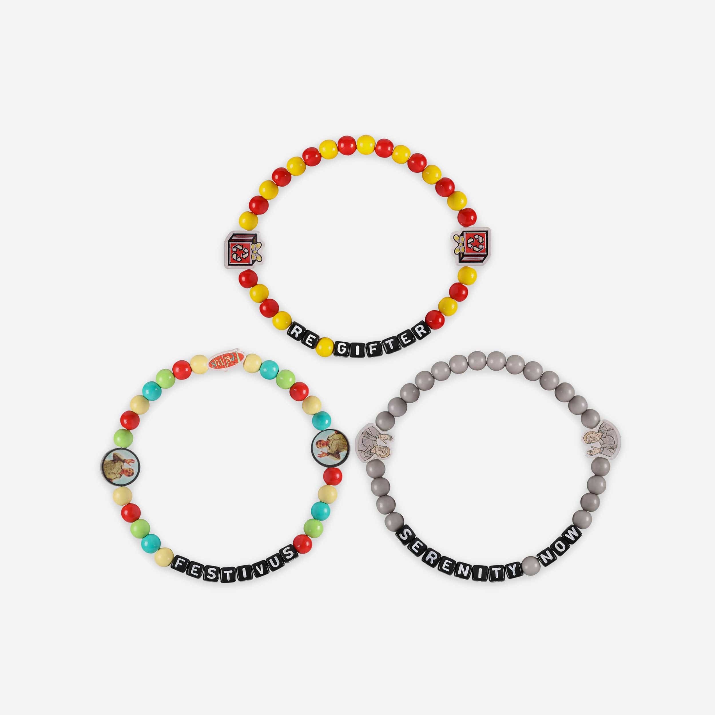 Frank Costanza & Festivus Seinfeld 3 Pack Beaded Friendship Bracelet - Image 3